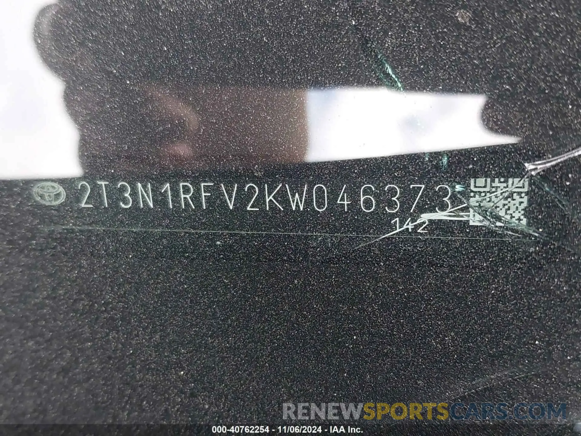 9 Photograph of a damaged car 2T3N1RFV2KW046373 TOYOTA RAV4 2019