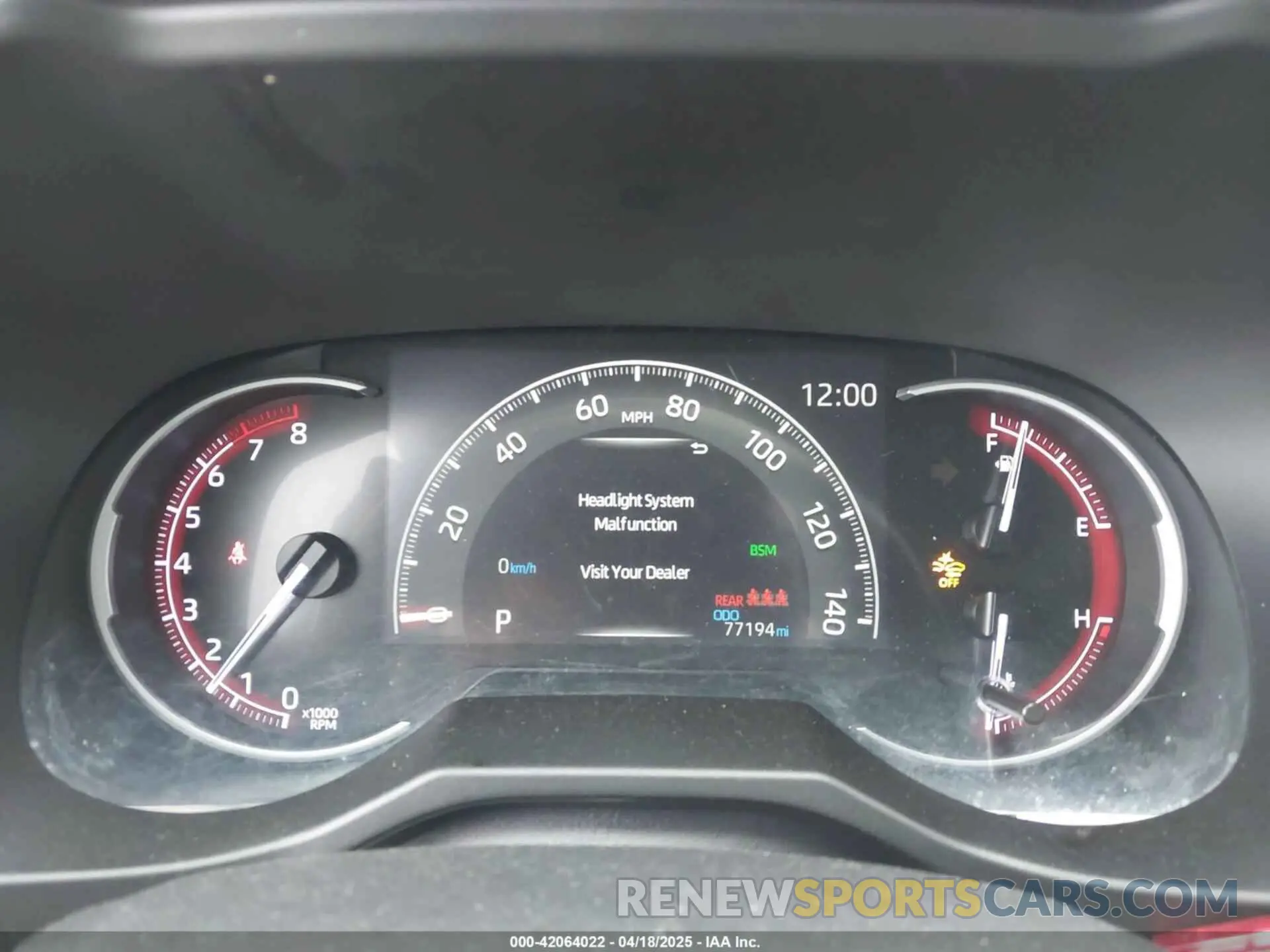 7 Фотография поврежденного автомобиля 2T3Y1RFVXKC008176 TOYOTA RAV4 2019