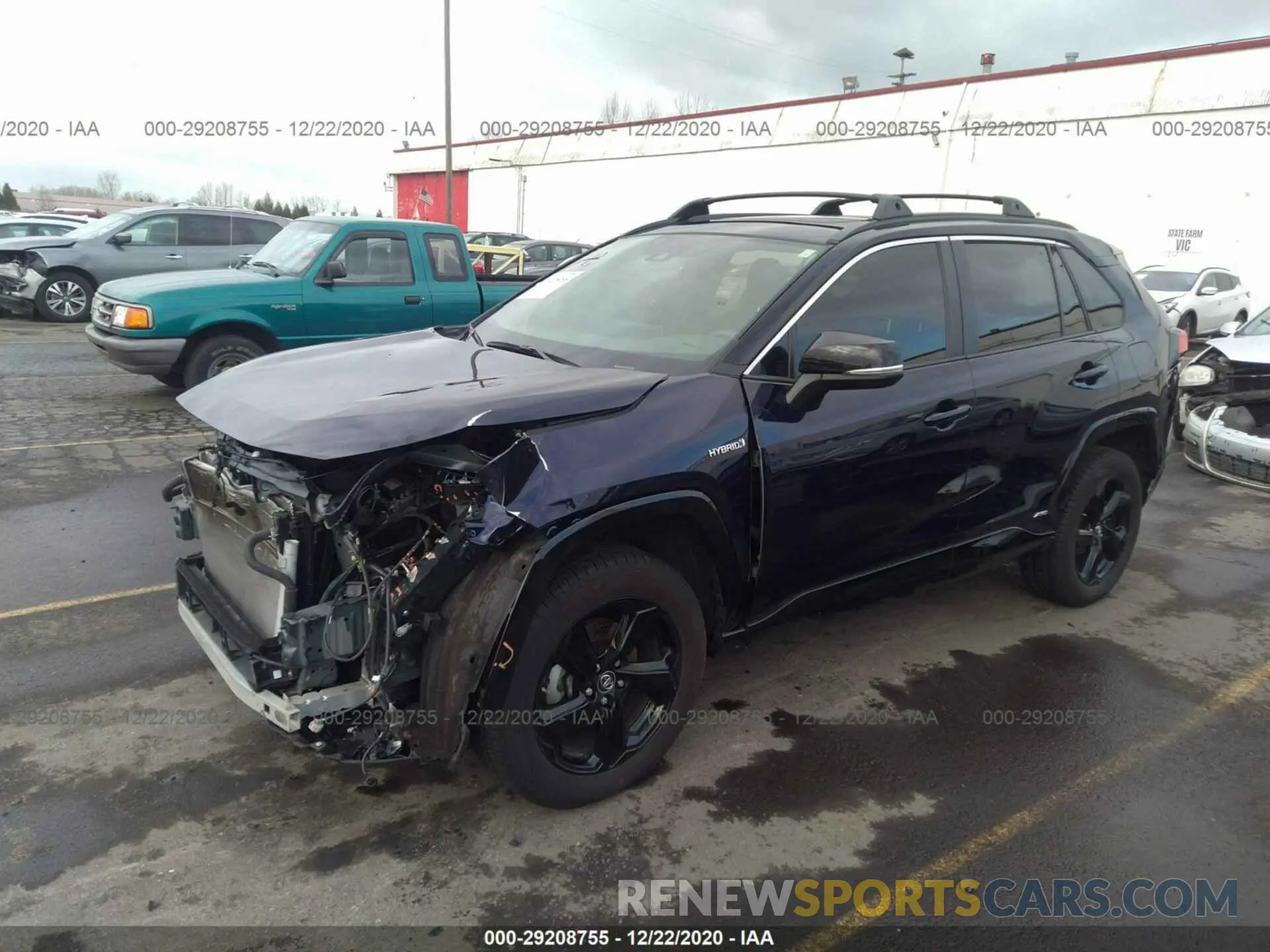 2 Photograph of a damaged car JTMEWRFV5KJ001637 TOYOTA RAV4 2019