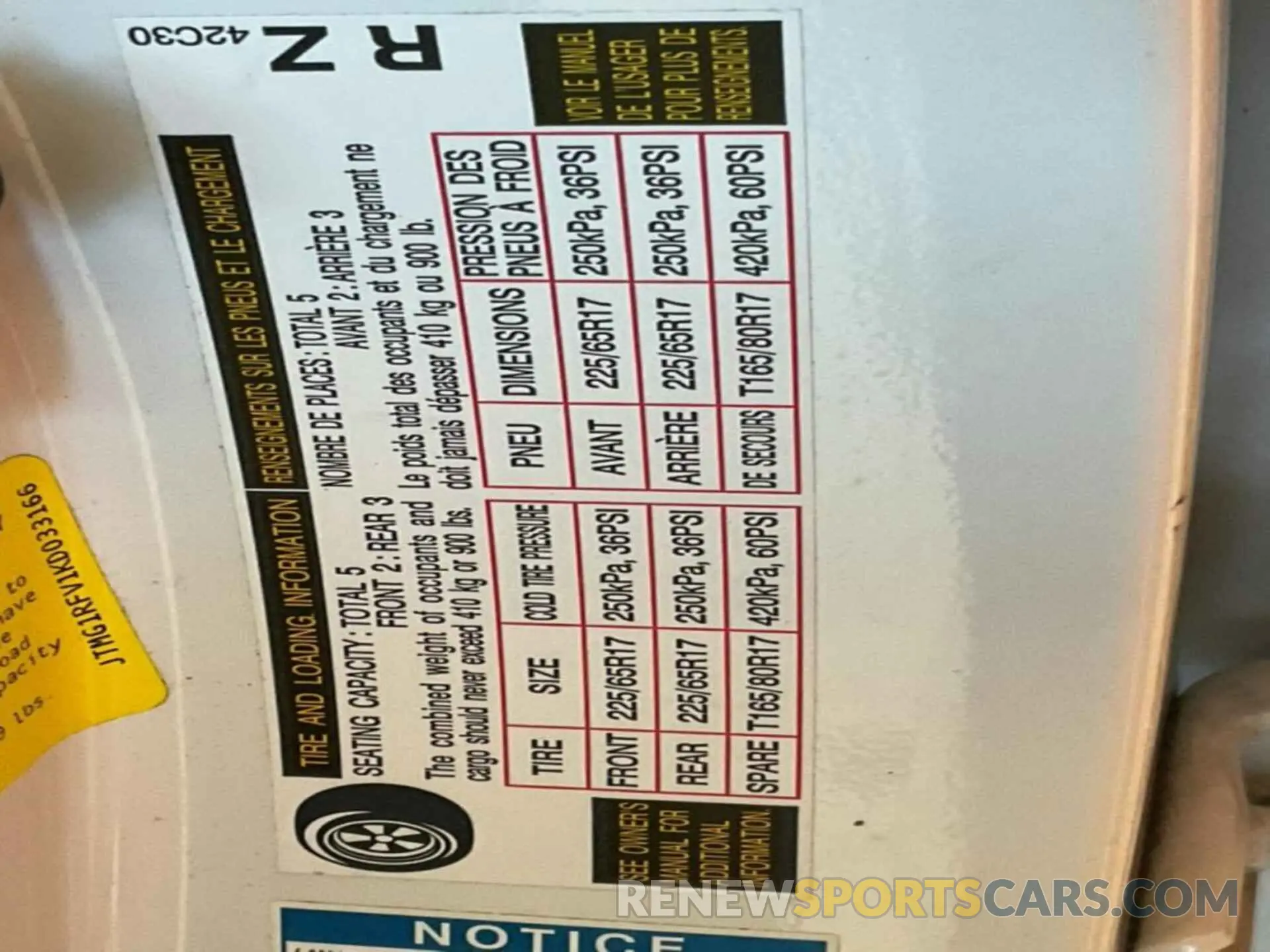 27 Photograph of a damaged car JTMG1RFV1KD033166 TOYOTA RAV4 2019