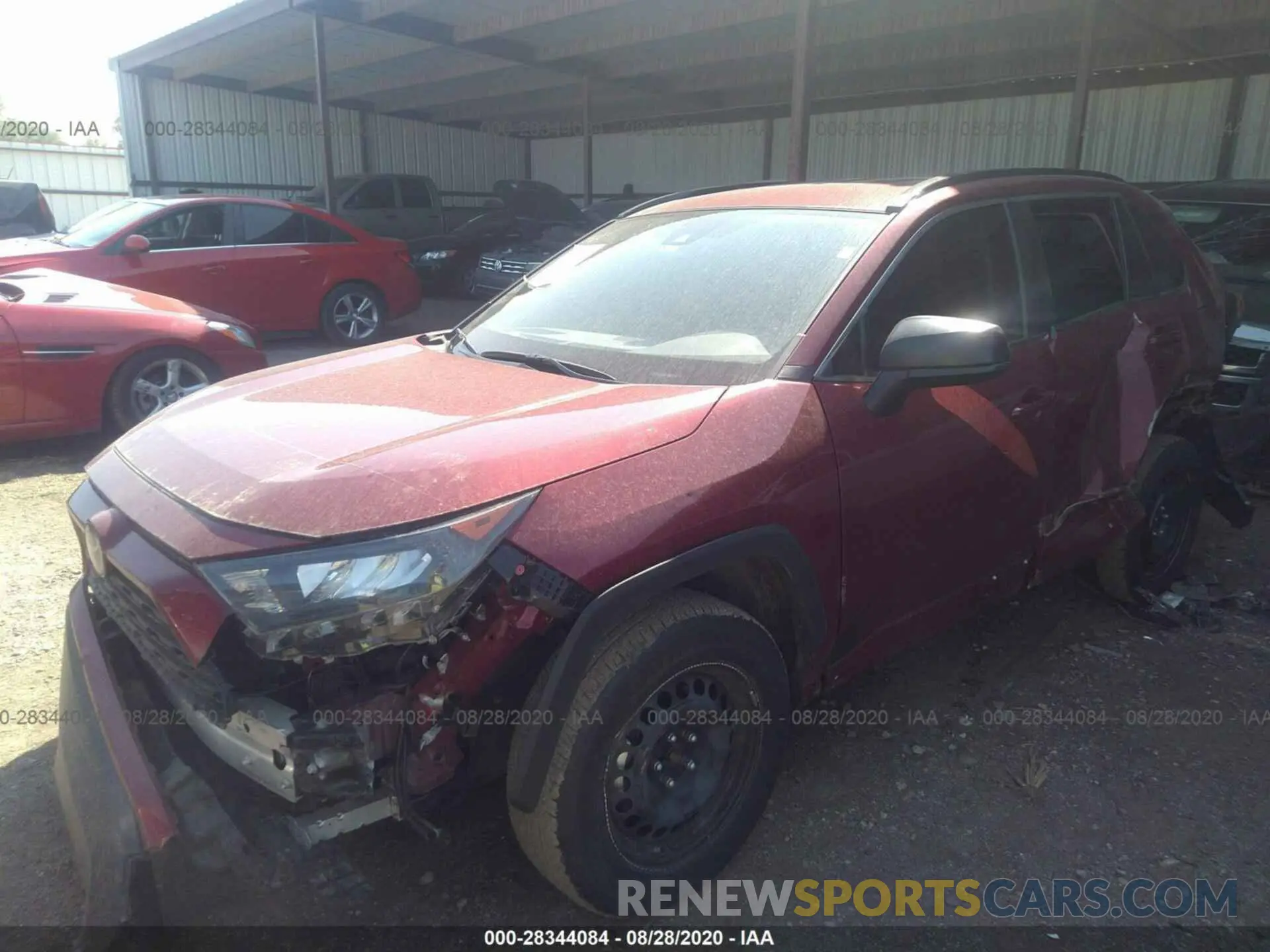2 Фотография поврежденного автомобиля JTMH1RFVXKJ016923 TOYOTA RAV4 2019