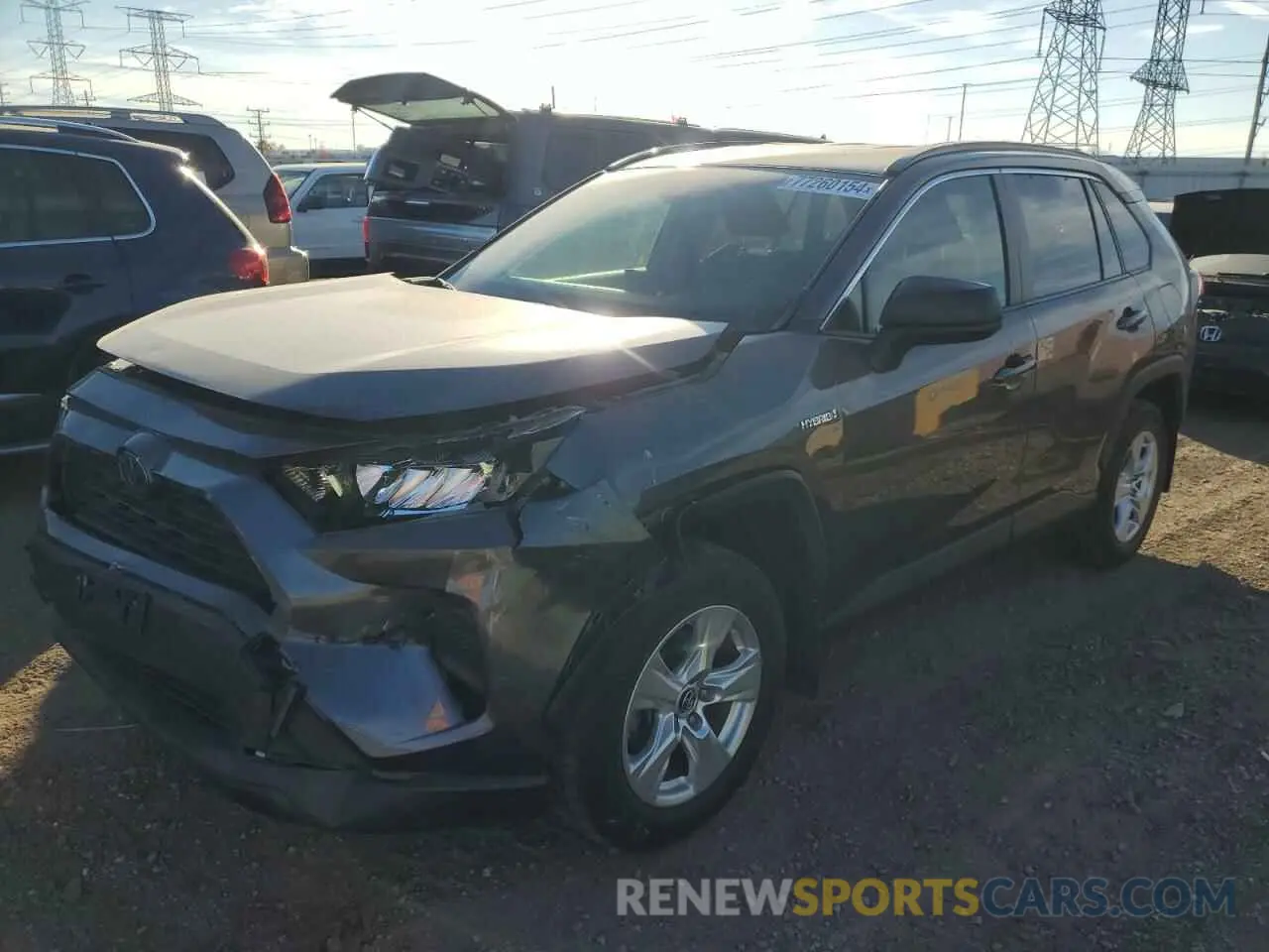 1 Photograph of a damaged car JTMLWRFV4KD515159 TOYOTA RAV4 2019