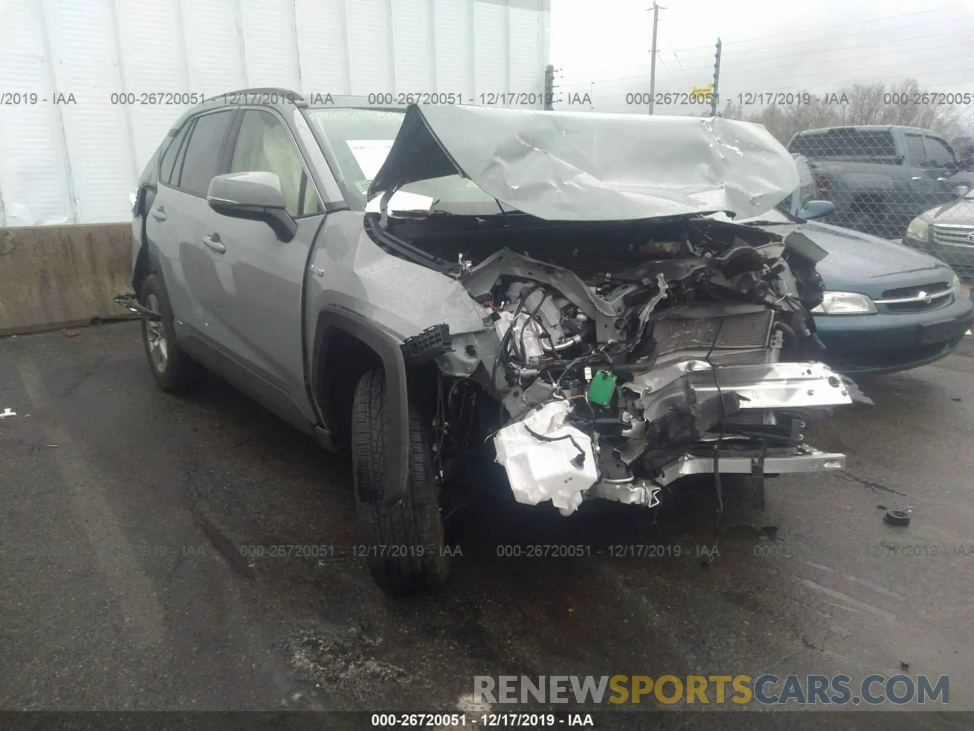 1 Photograph of a damaged car JTMRWRFVXKD018854 TOYOTA RAV4 2019