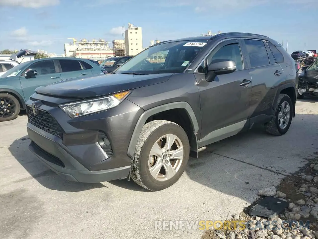 1 Photograph of a damaged car JTMW1RFV3KJ014180 TOYOTA RAV4 2019