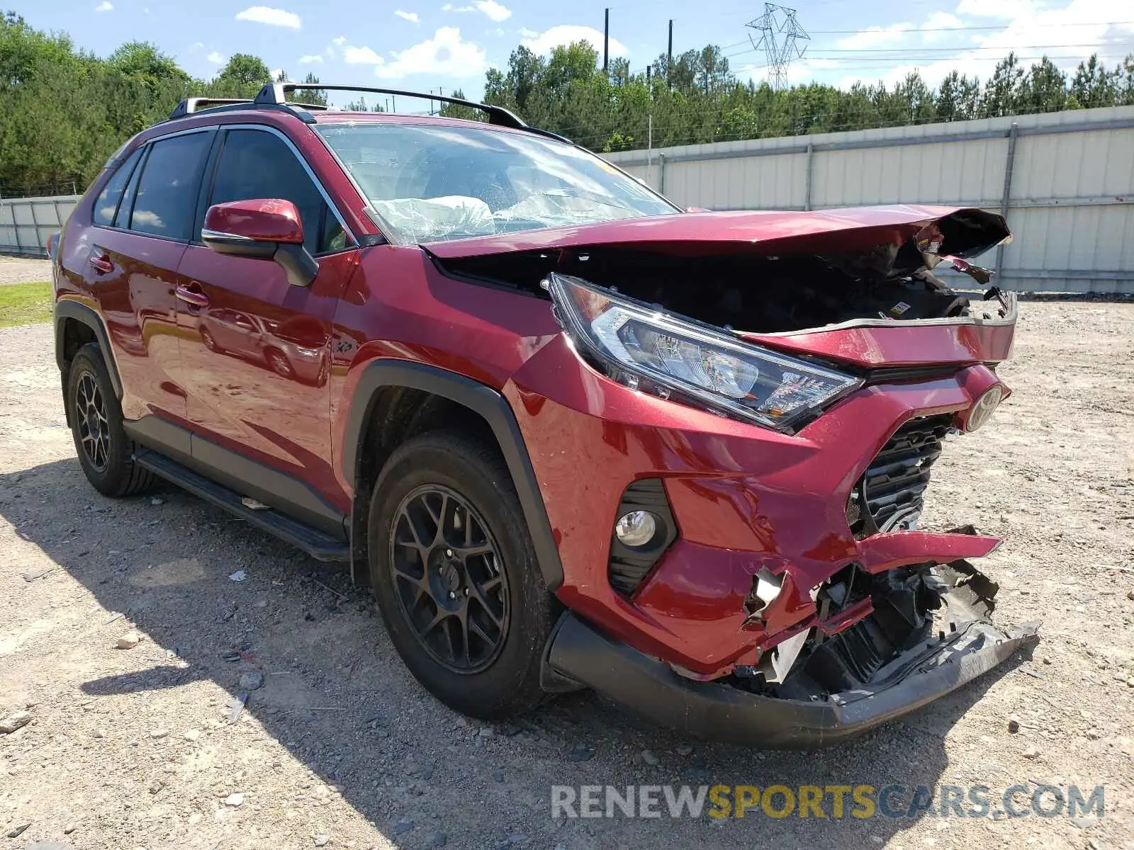 1 Photograph of a damaged car JTMW1RFV8KD037582 TOYOTA RAV4 2019