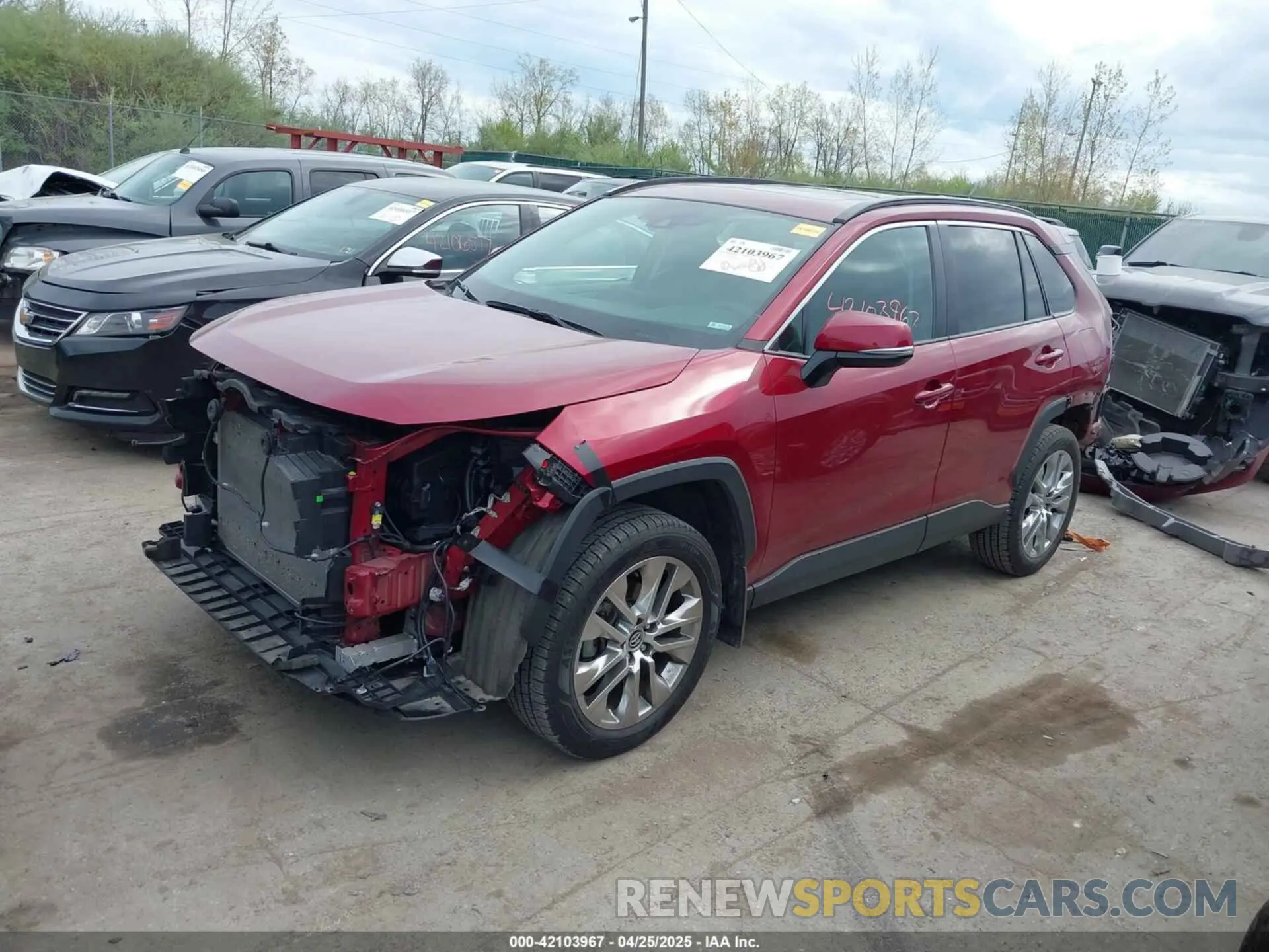 2 Фотография поврежденного автомобиля 2T3A1RFV3LW135997 TOYOTA RAV4 2020