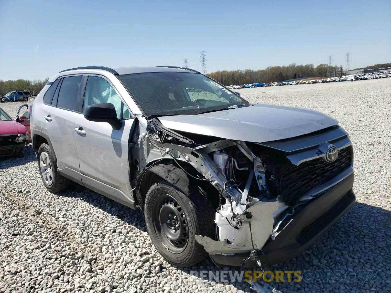 1 Photograph of a damaged car 2T3H1RFV1LC061236 TOYOTA RAV4 2020