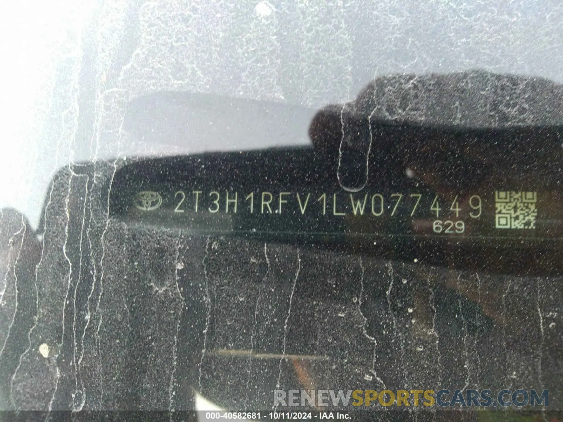 9 Фотография поврежденного автомобиля 2T3H1RFV1LW077449 TOYOTA RAV4 2020