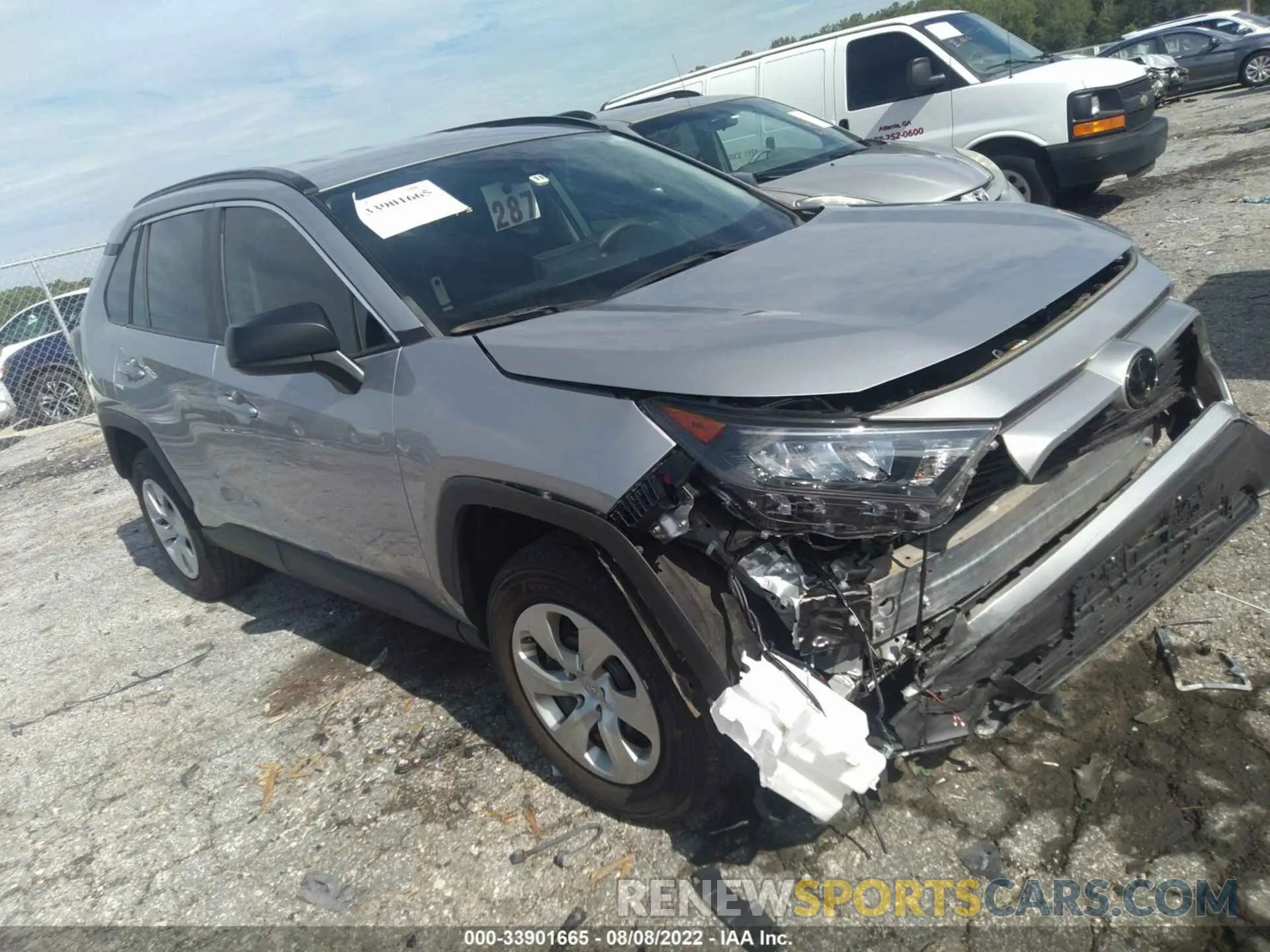 1 Photograph of a damaged car 2T3H1RFV2LC064887 TOYOTA RAV4 2020