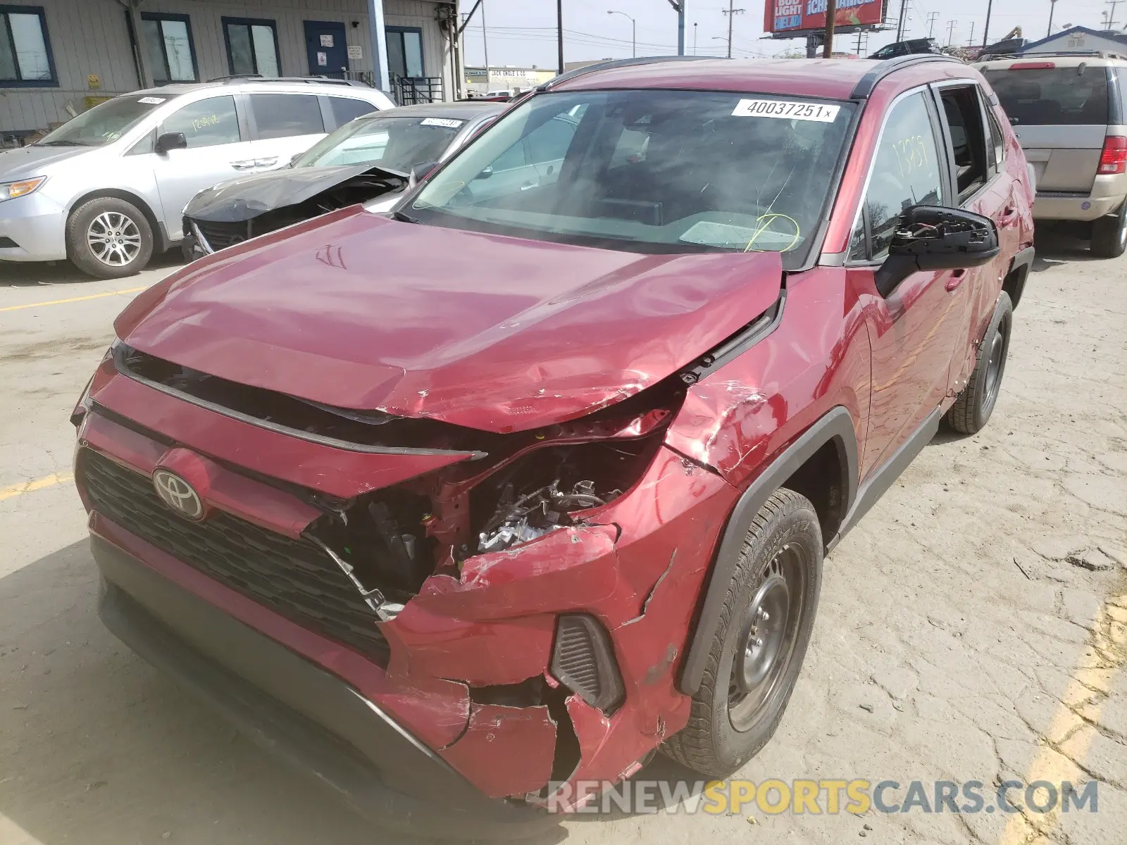 2 Photograph of a damaged car 2T3H1RFV4LW069720 TOYOTA RAV4 2020