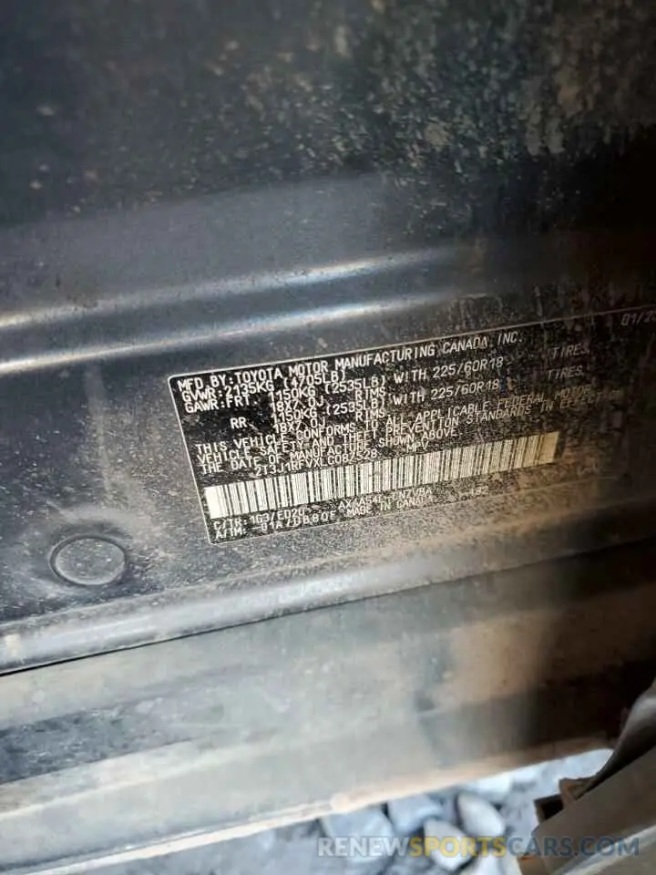 13 Photograph of a damaged car 2T3J1RFVXLC087528 TOYOTA RAV4 2020