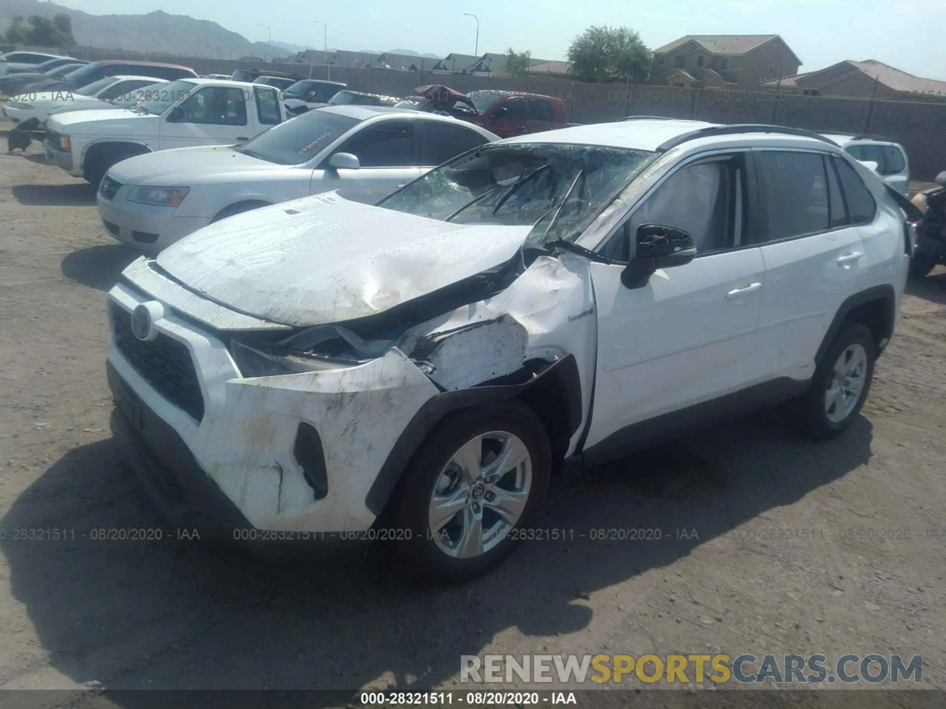 2 Photograph of a damaged car 2T3MWRFV8LW046621 TOYOTA RAV4 2020