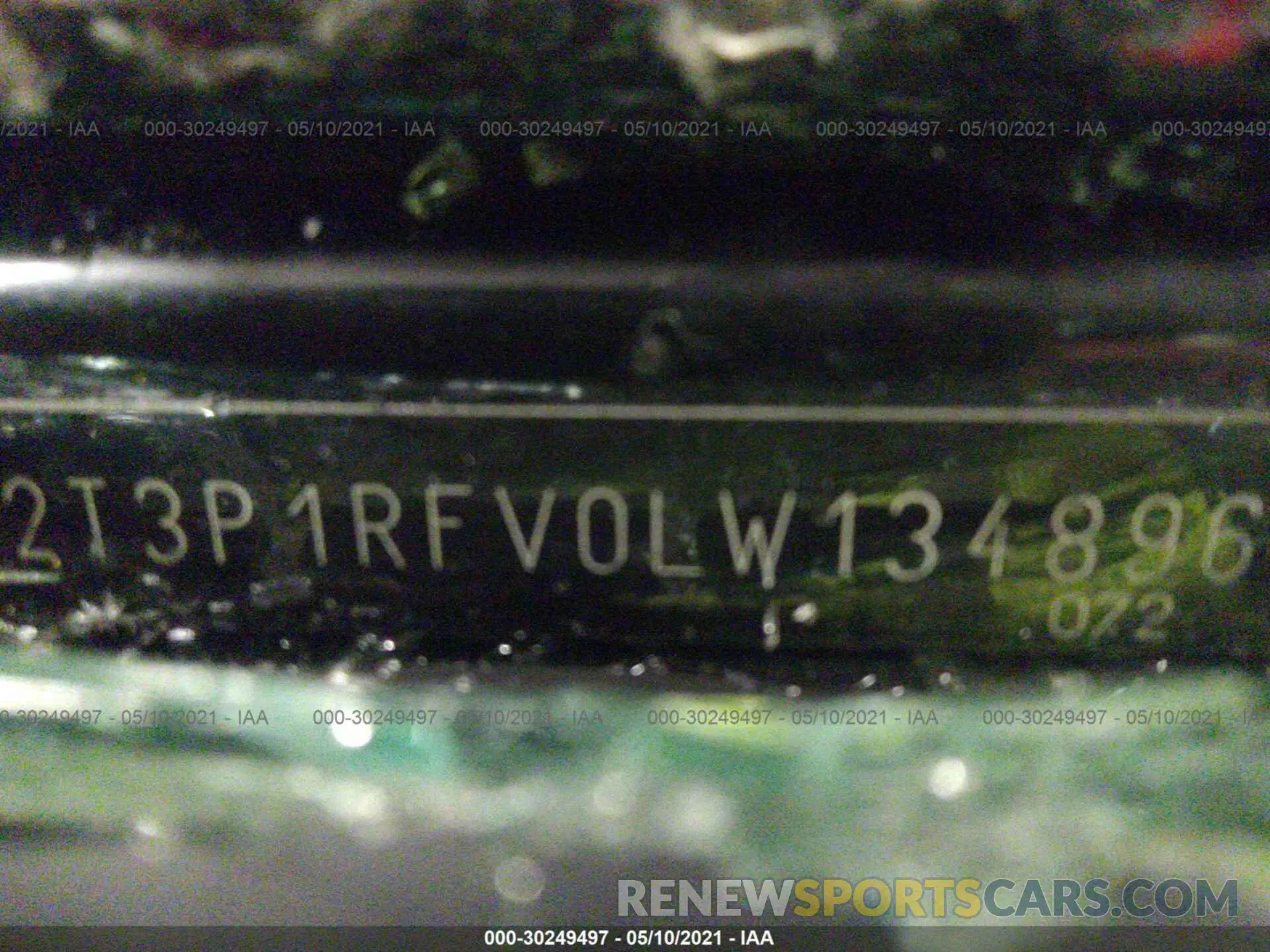 9 Photograph of a damaged car 2T3P1RFV0LW134896 TOYOTA RAV4 2020