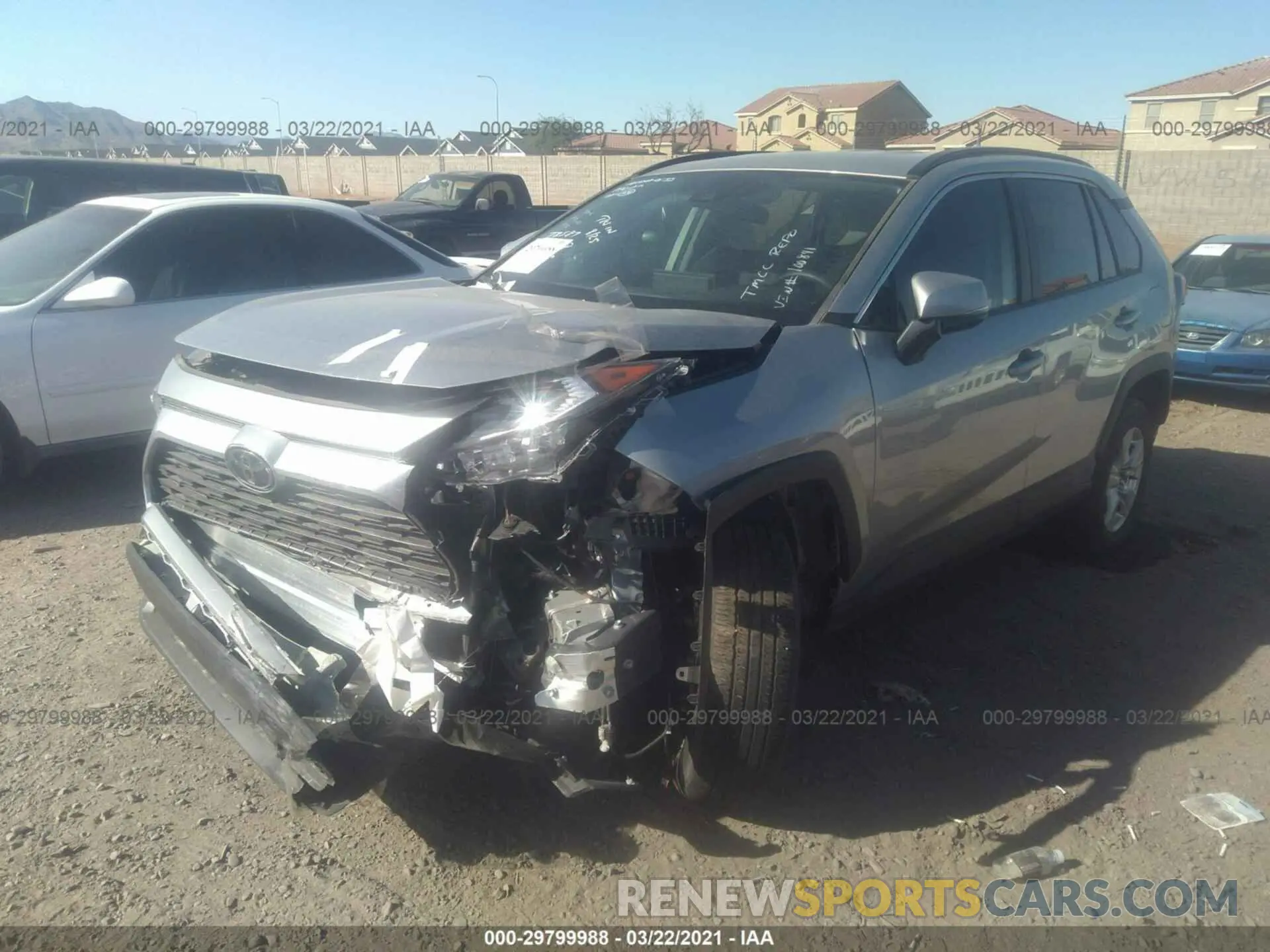 2 Photograph of a damaged car 2T3P1RFV1LC100841 TOYOTA RAV4 2020