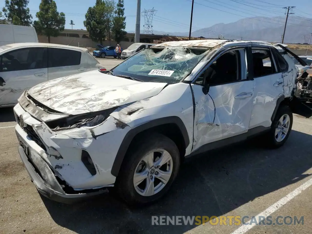 1 Photograph of a damaged car 2T3W1RFV9LW100774 TOYOTA RAV4 2020