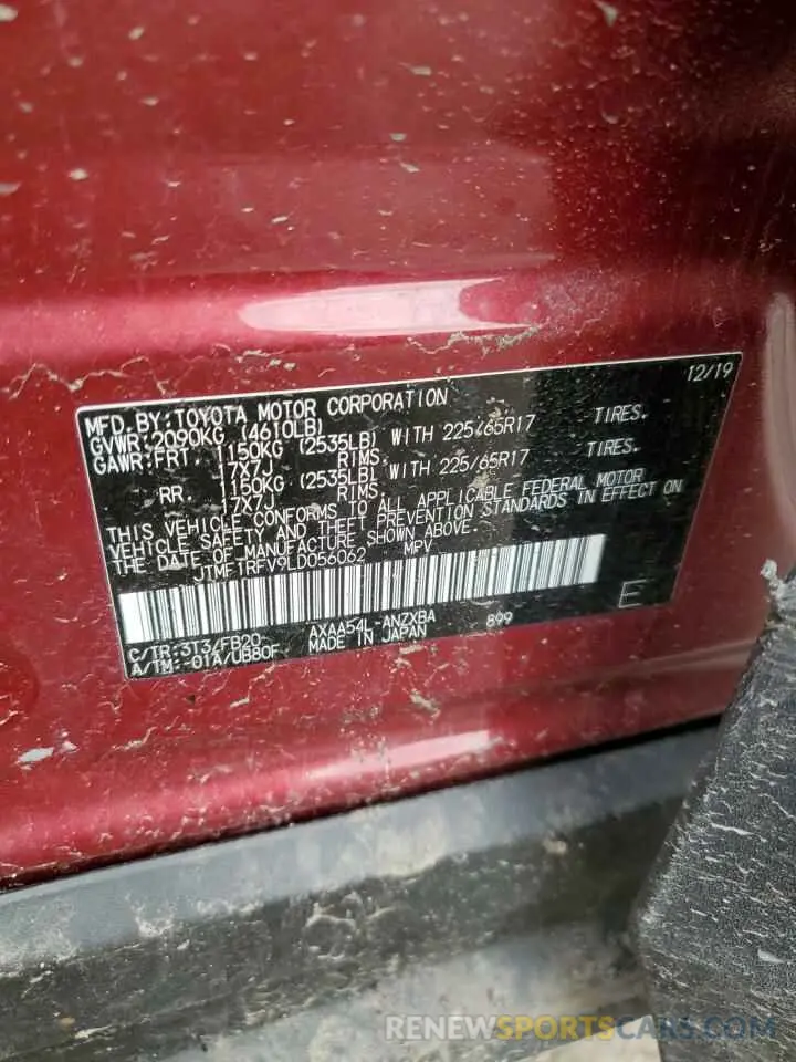 13 Фотография поврежденного автомобиля JTMF1RFV9LD056062 TOYOTA RAV4 2020
