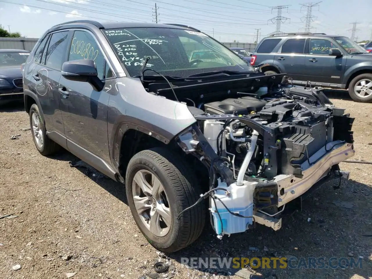 1 Photograph of a damaged car JTMP1RFV2LJ028366 TOYOTA RAV4 2020