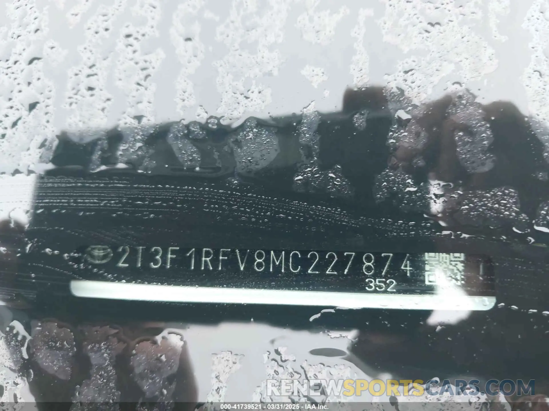 9 Фотография поврежденного автомобиля 2T3F1RFV8MC227874 TOYOTA RAV4 2021