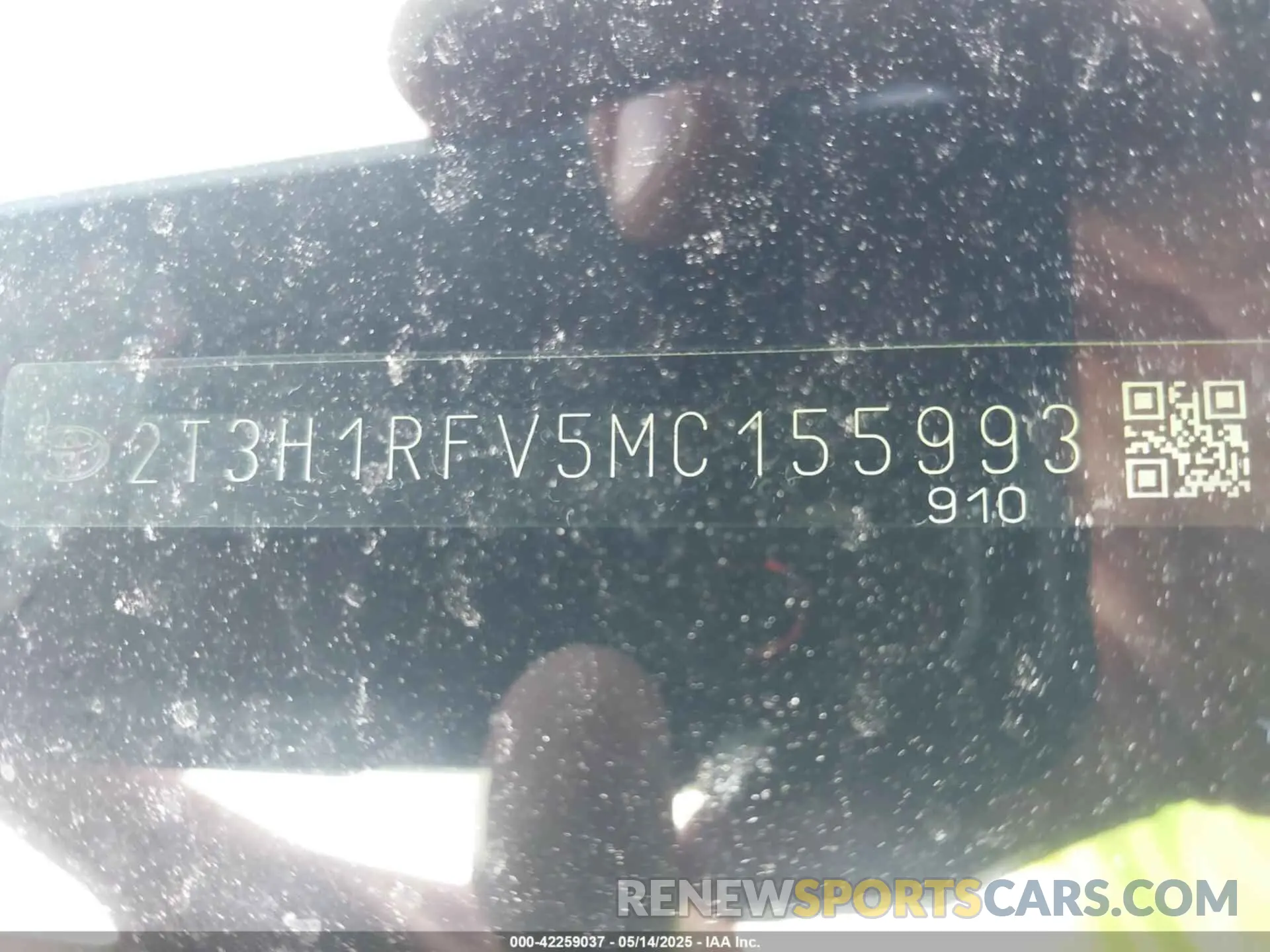 9 Фотография поврежденного автомобиля 2T3H1RFV5MC155993 TOYOTA RAV4 2021