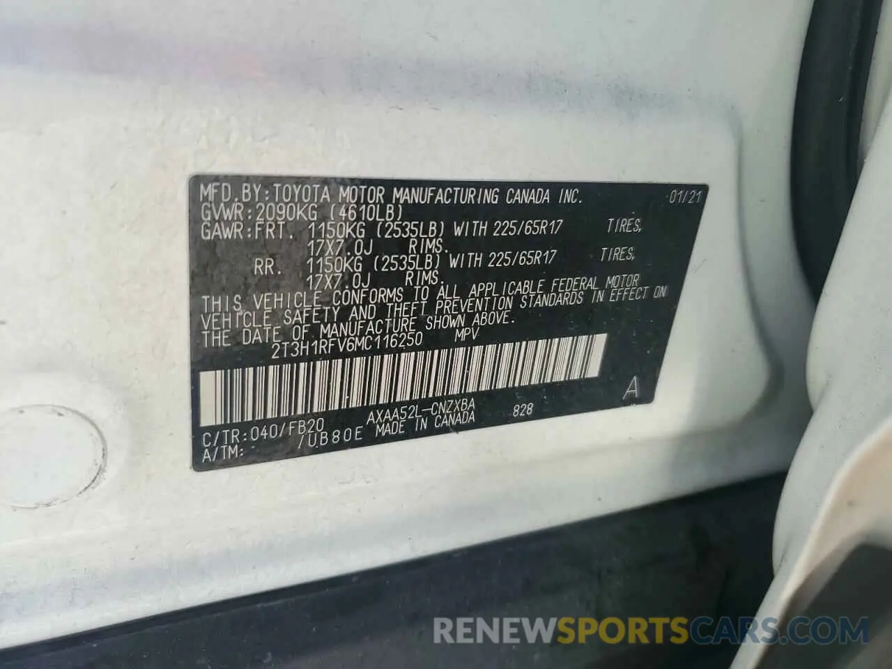 15 Фотография поврежденного автомобиля 2T3H1RFV6MC116250 TOYOTA RAV4 2021