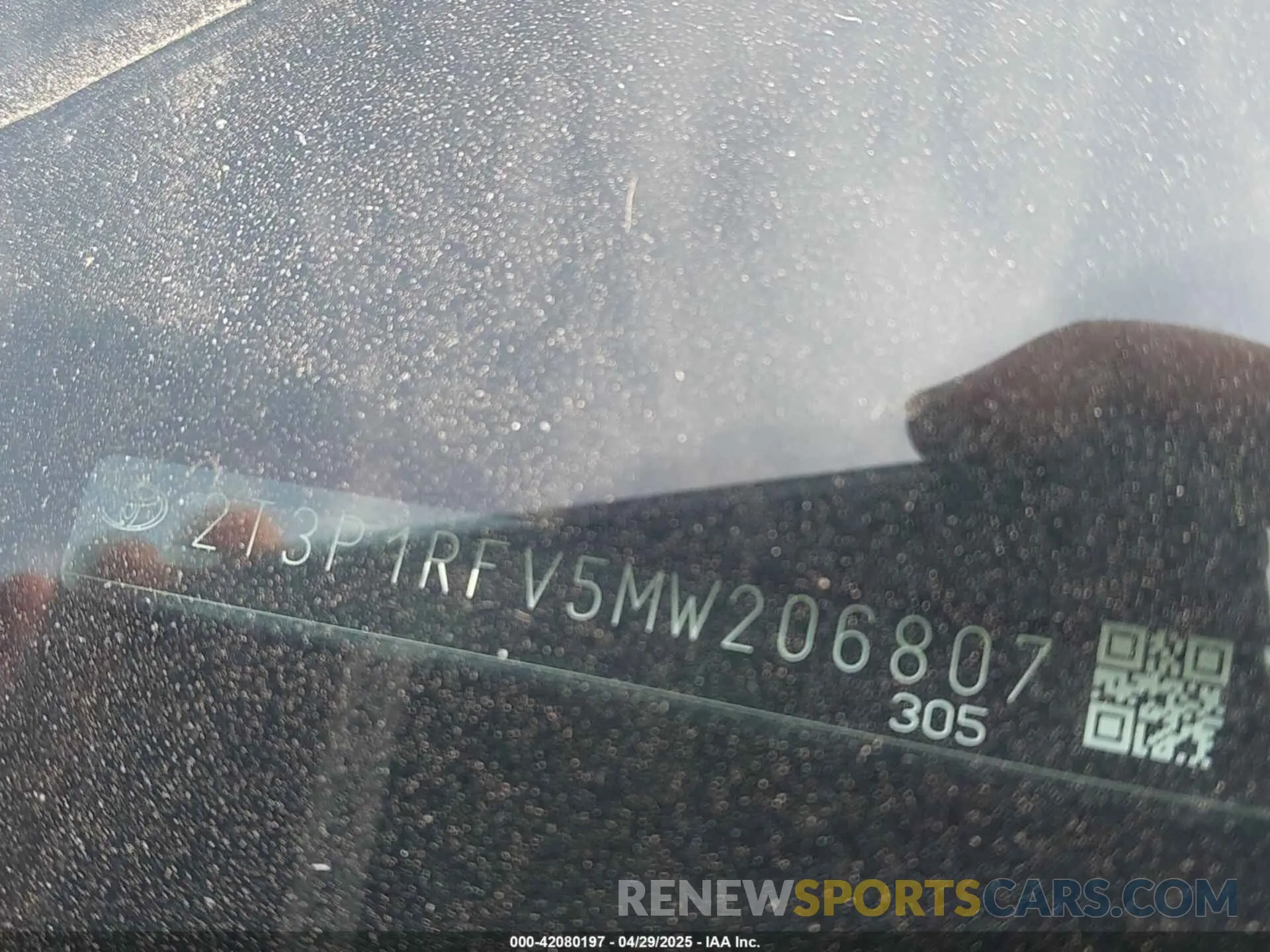 9 Фотография поврежденного автомобиля 2T3P1RFV5MW206807 TOYOTA RAV4 2021
