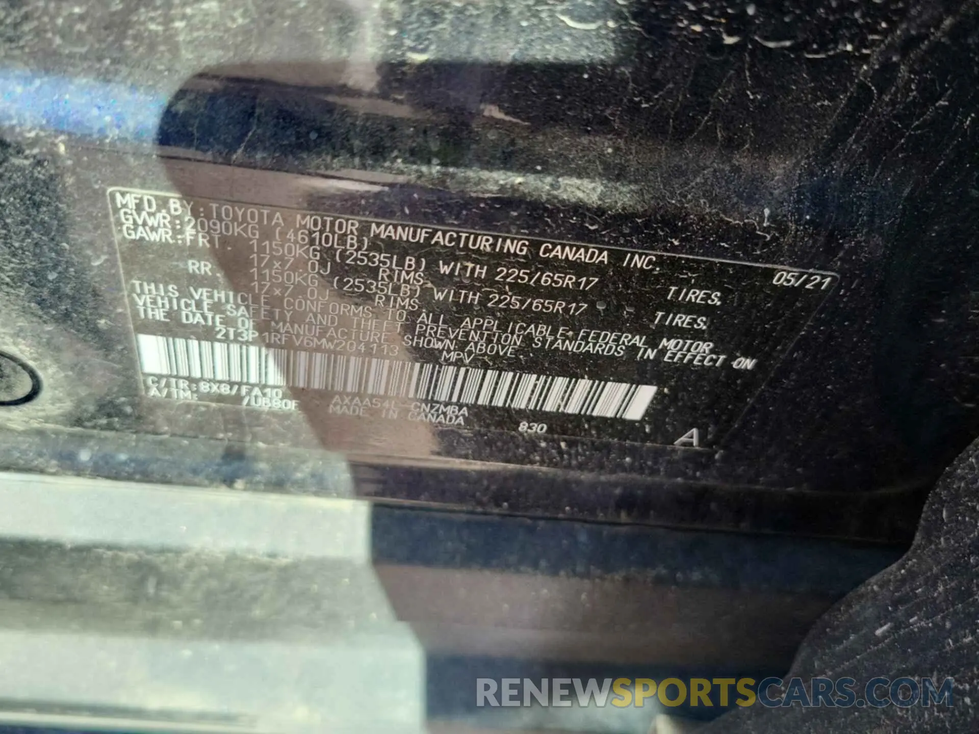 24 Фотография поврежденного автомобиля 2T3P1RFV6MW204113 TOYOTA RAV4 2021