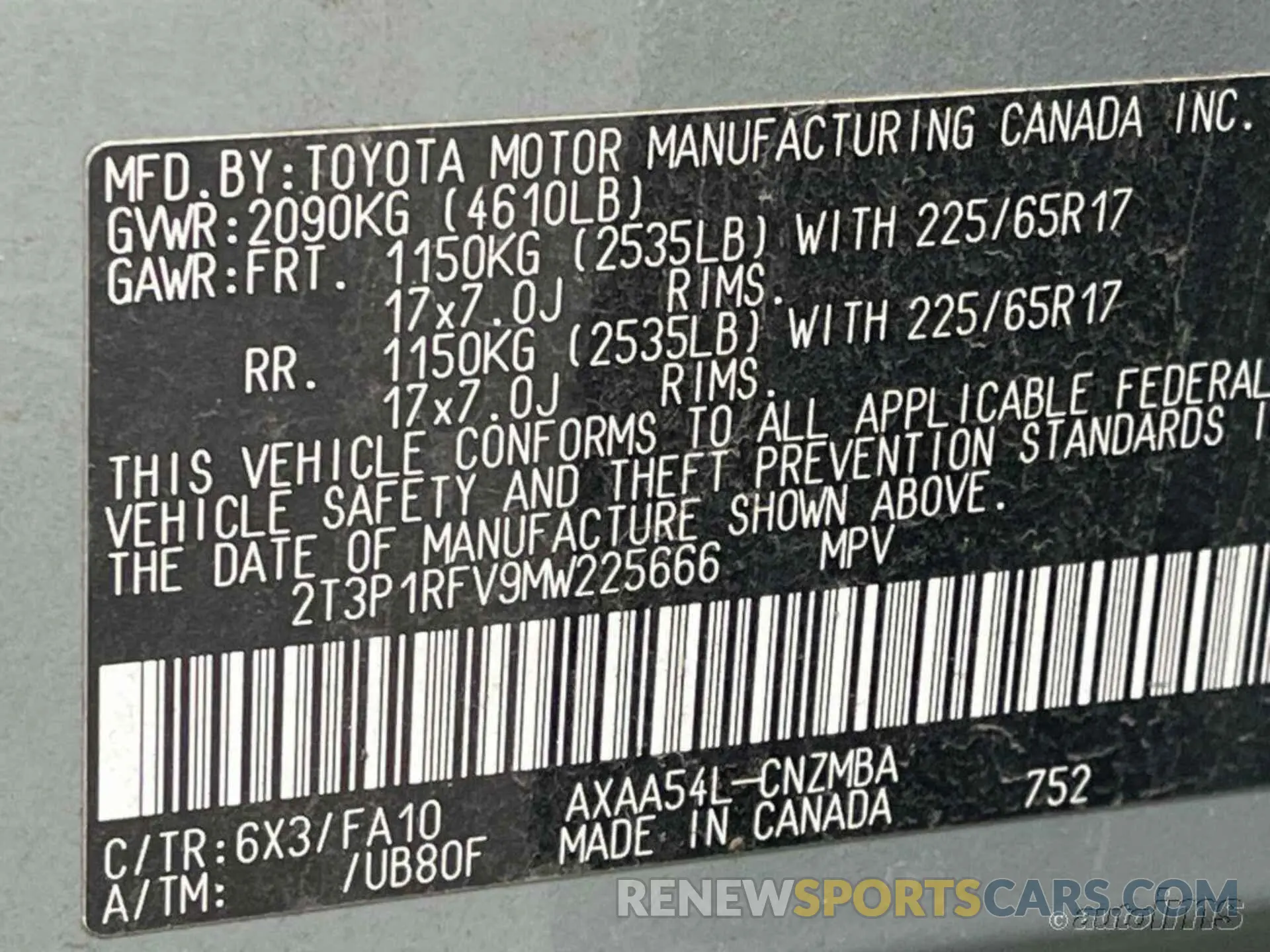 8 Фотография поврежденного автомобиля 2T3P1RFV9MW225666 TOYOTA RAV4 2021