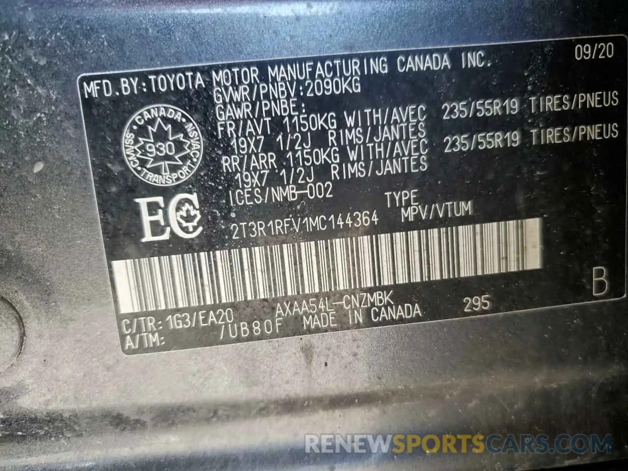 13 Фотография поврежденного автомобиля 2T3R1RFV1MC144364 TOYOTA RAV4 2021