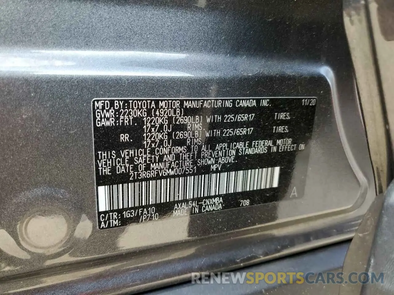 15 Photograph of a damaged car 2T3R6RFV6MW007551 TOYOTA RAV4 2021