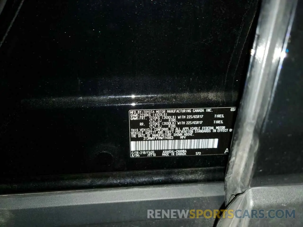 12 Фотография поврежденного автомобиля 2T3RWRFV1MW114863 TOYOTA RAV4 2021