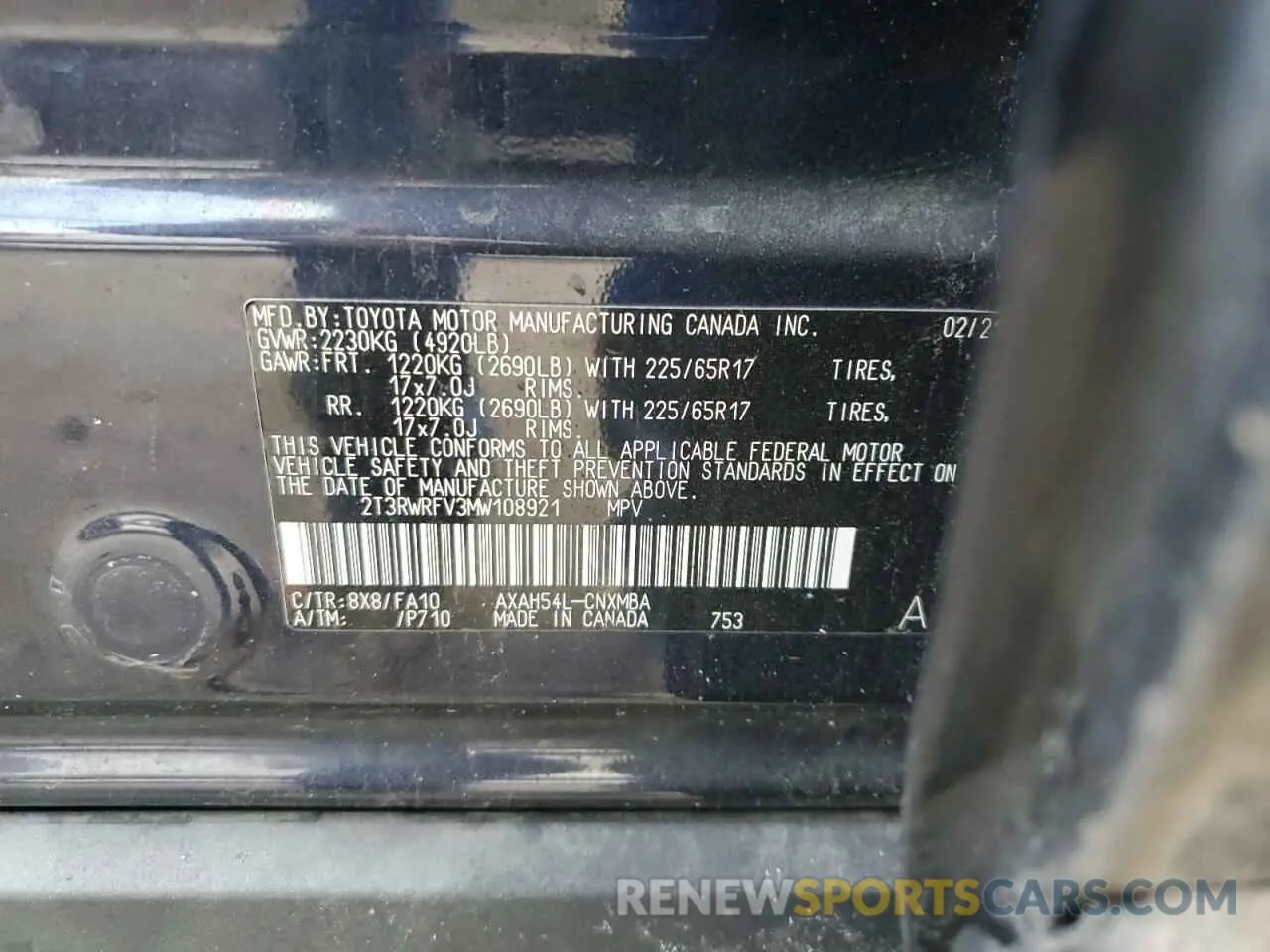 15 Фотография поврежденного автомобиля 2T3RWRFV3MW108921 TOYOTA RAV4 2021