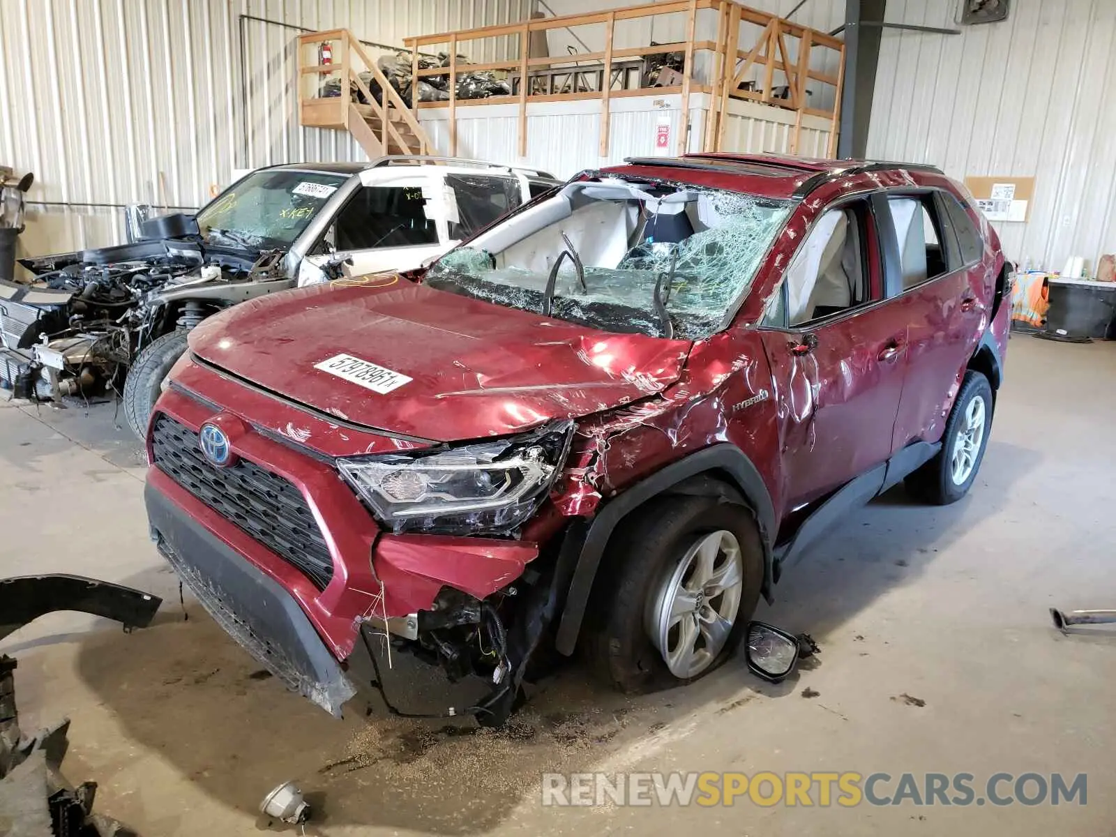 2 Photograph of a damaged car 2T3RWRFV5MW115501 TOYOTA RAV4 2021