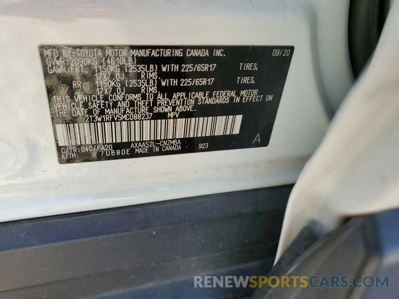 14 Фотография поврежденного автомобиля 2T3W1RFV5MC088237 TOYOTA RAV4 2021