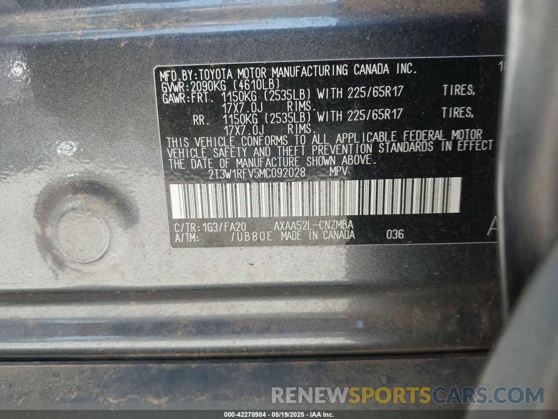 9 Photograph of a damaged car 2T3W1RFV5MC092028 TOYOTA RAV4 2021