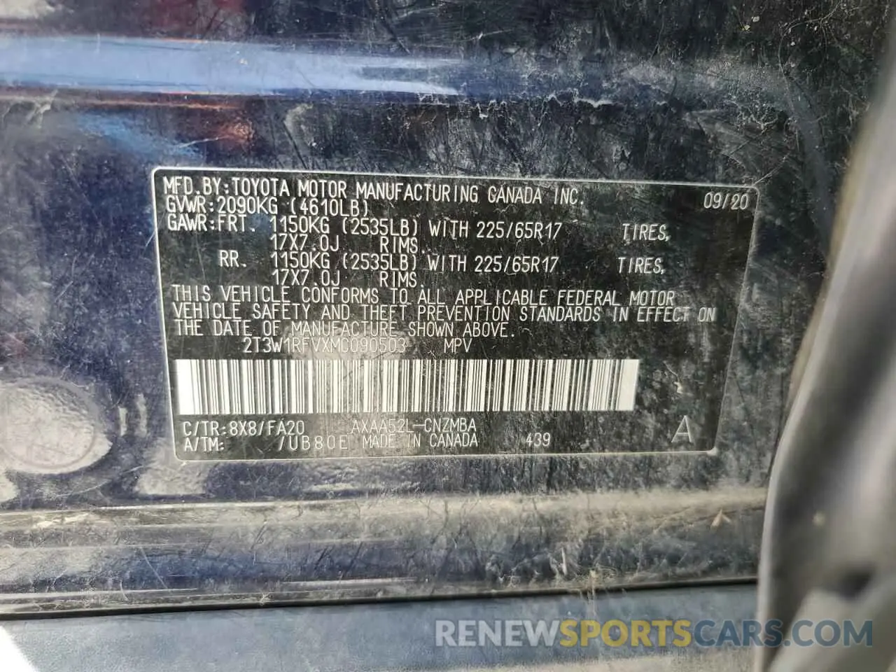 12 Фотография поврежденного автомобиля 2T3W1RFVXMC090503 TOYOTA RAV4 2021