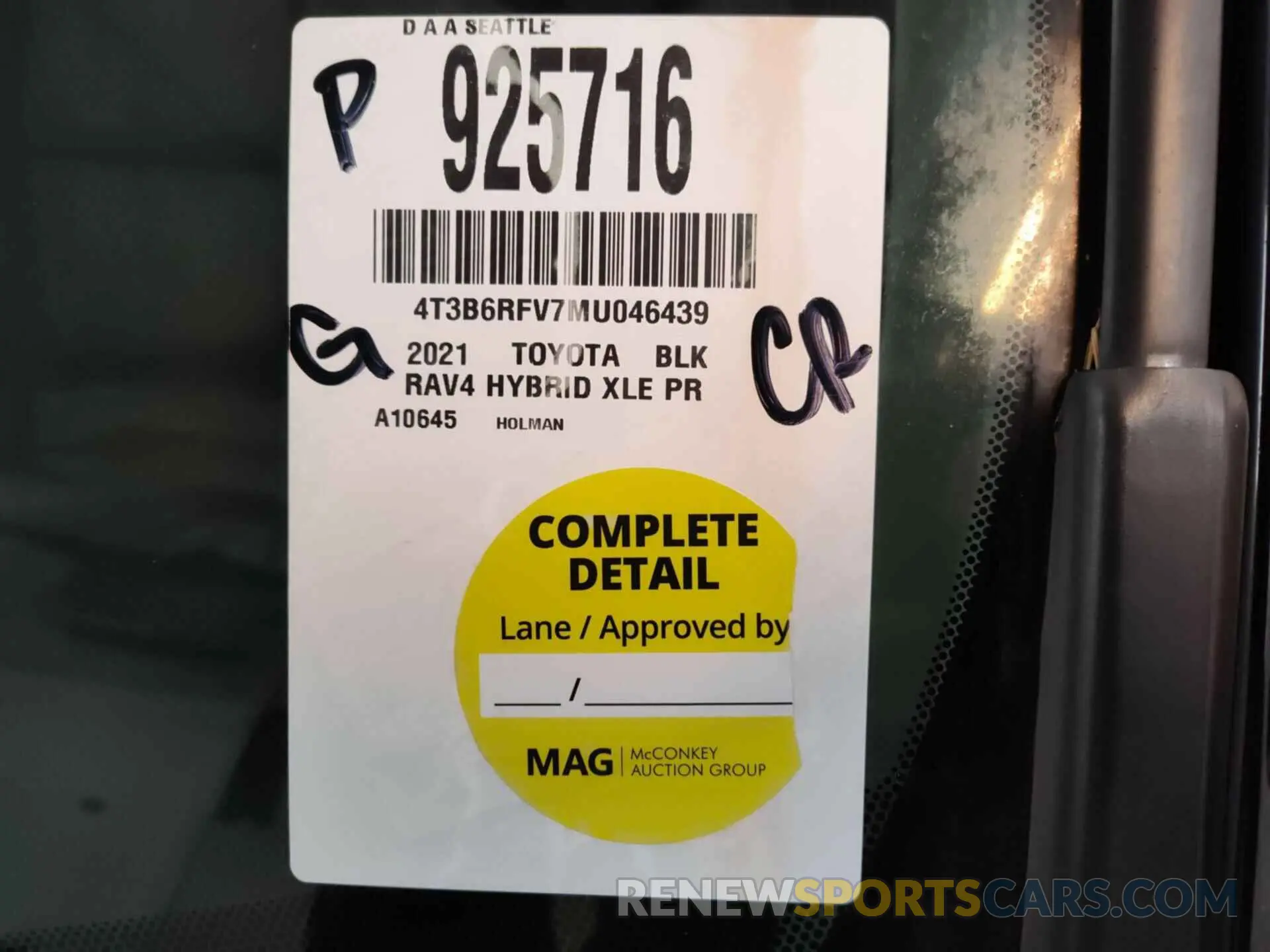 1 Фотография поврежденного автомобиля 4T3B6RFV7MU046439 TOYOTA RAV4 2021