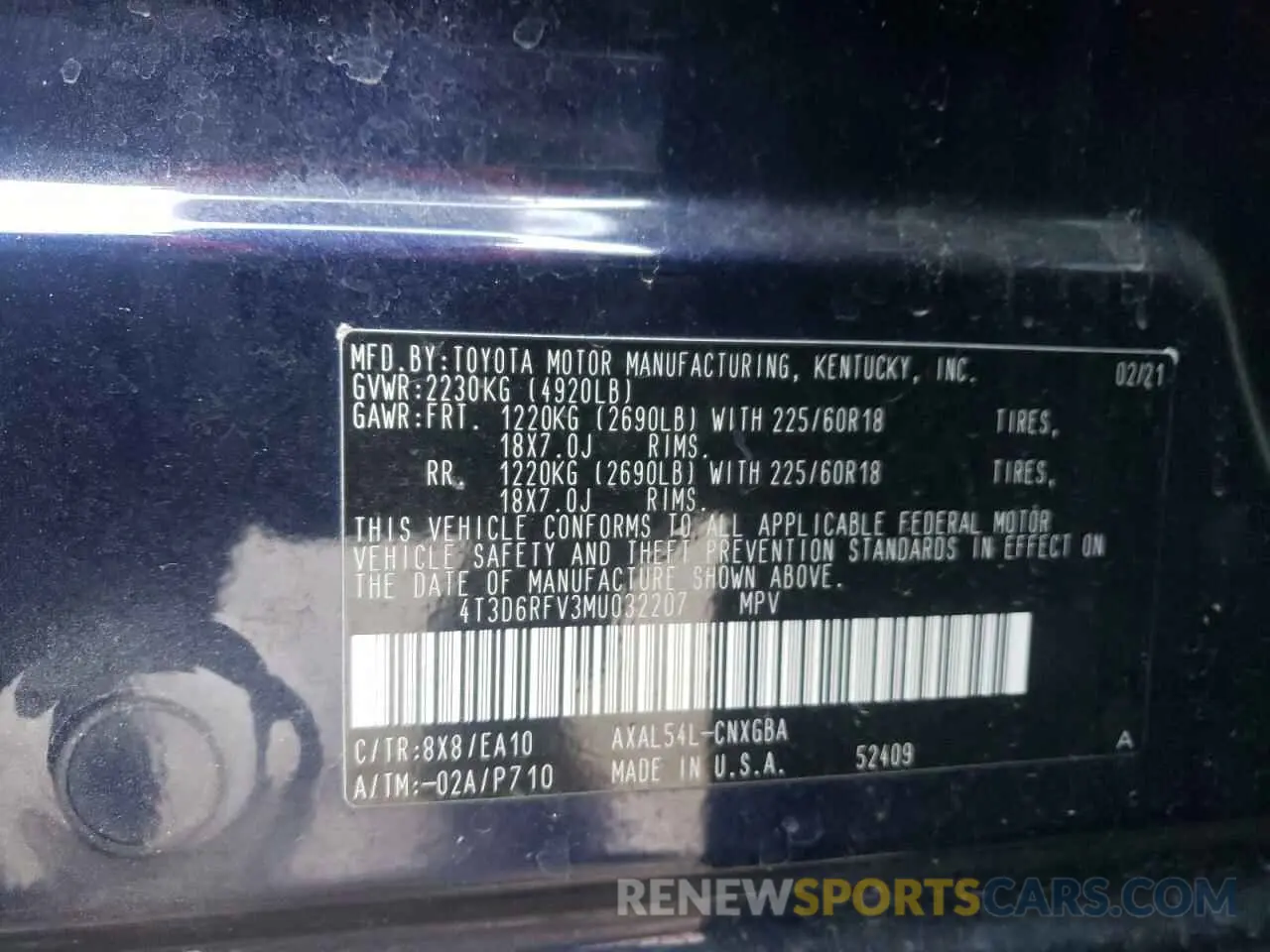 15 Фотография поврежденного автомобиля 4T3D6RFV3MU032207 TOYOTA RAV4 2021