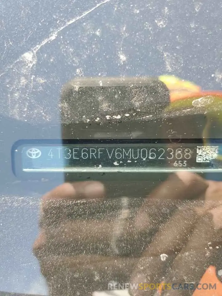 13 Photograph of a damaged car 4T3E6RFV6MU062368 TOYOTA RAV4 2021