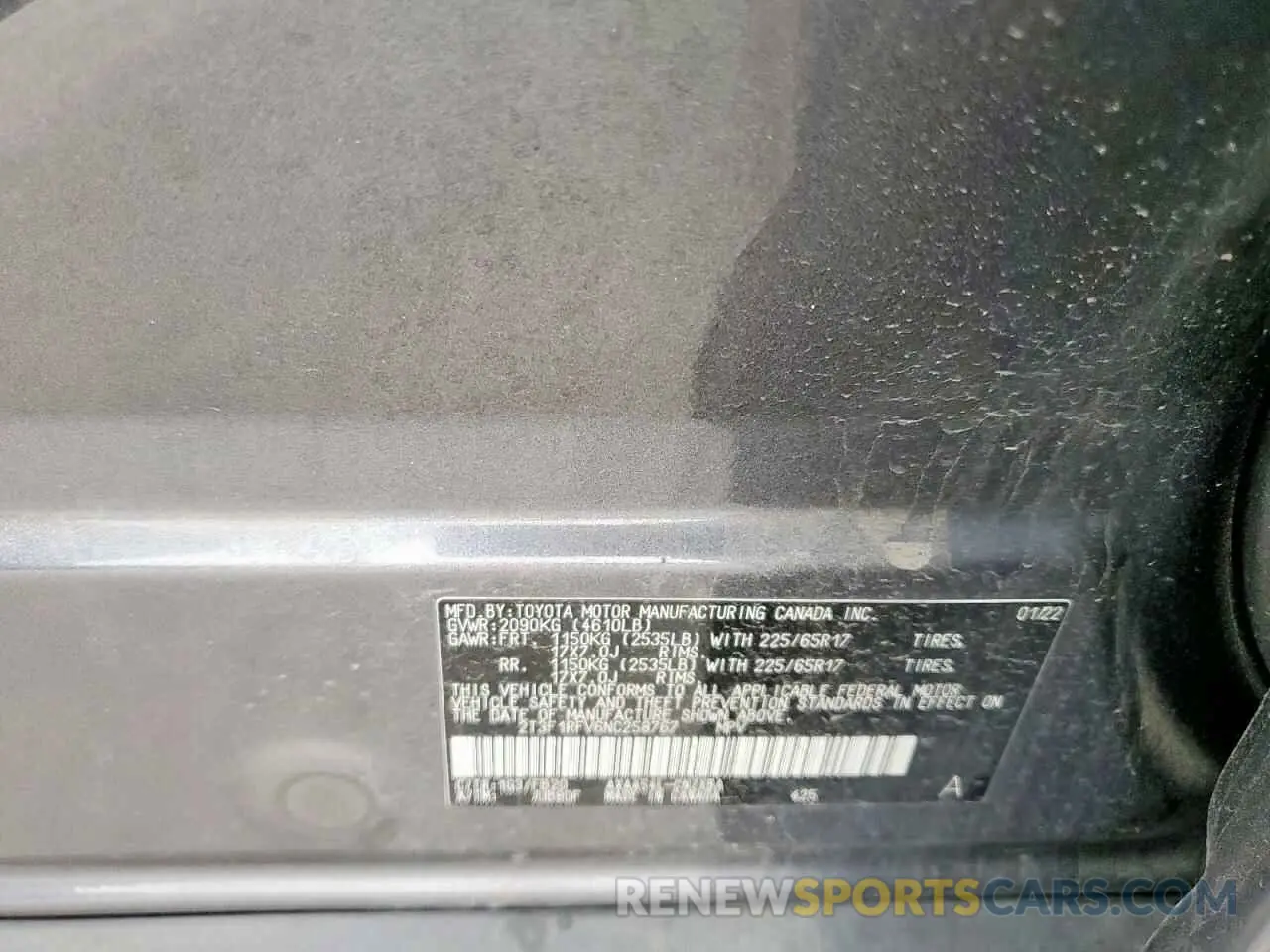 13 Фотография поврежденного автомобиля 2T3F1RFV6NC258767 TOYOTA RAV4 2022