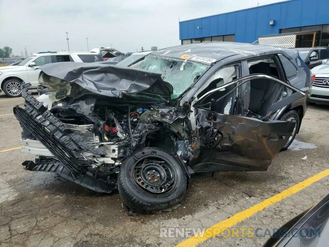 1 Photograph of a damaged car 2T3H1RFV7NC187328 TOYOTA RAV4 2022