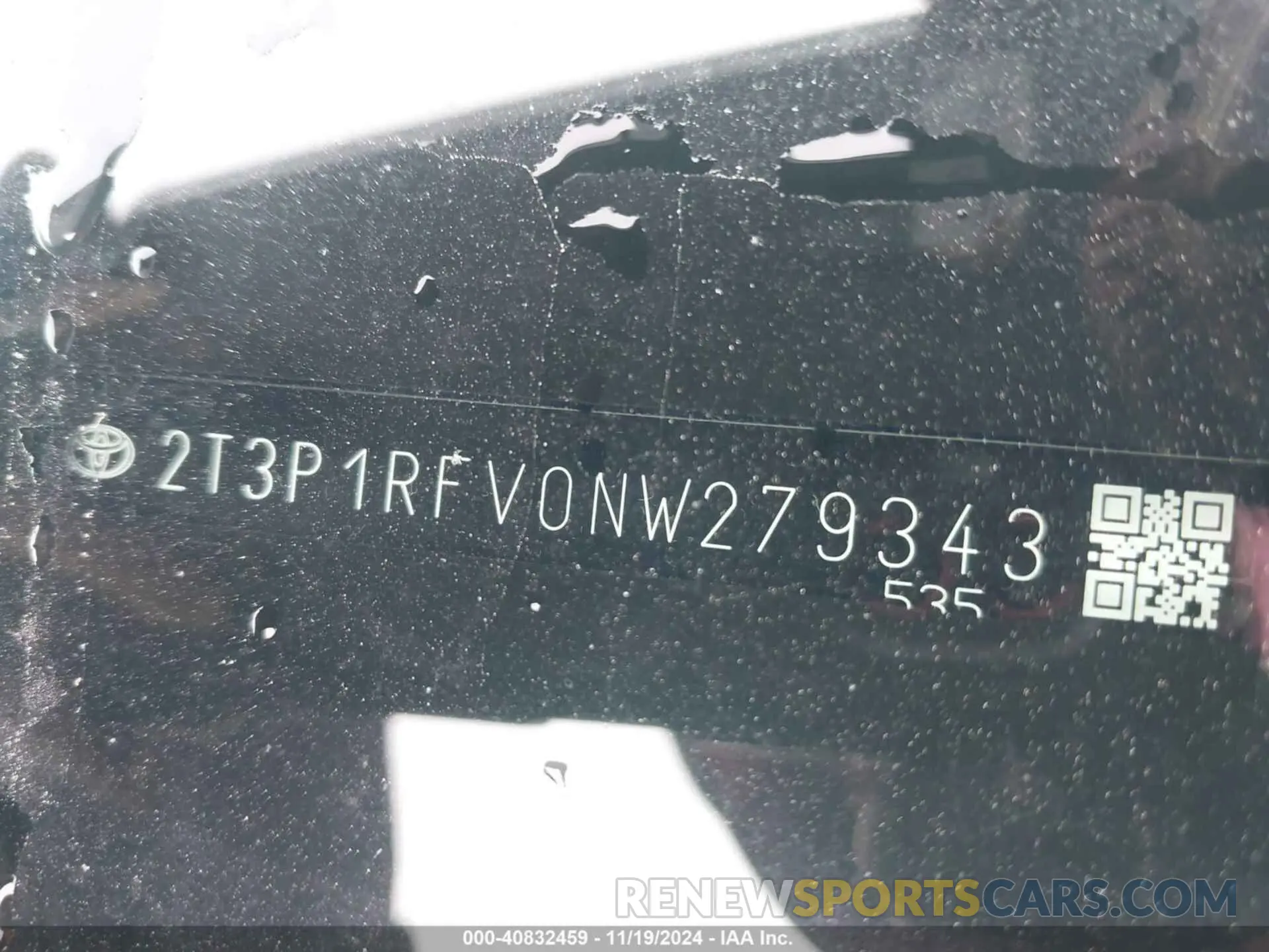 9 Photograph of a damaged car 2T3P1RFV0NW279343 TOYOTA RAV4 2022