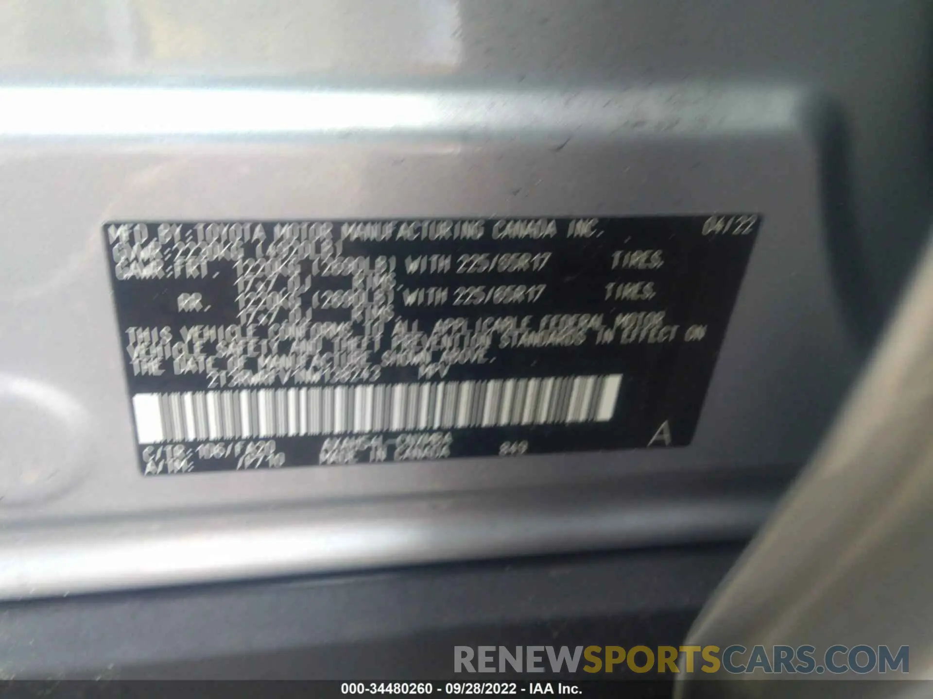 9 Фотография поврежденного автомобиля 2T3RWRFV1NW138243 TOYOTA RAV4 2022