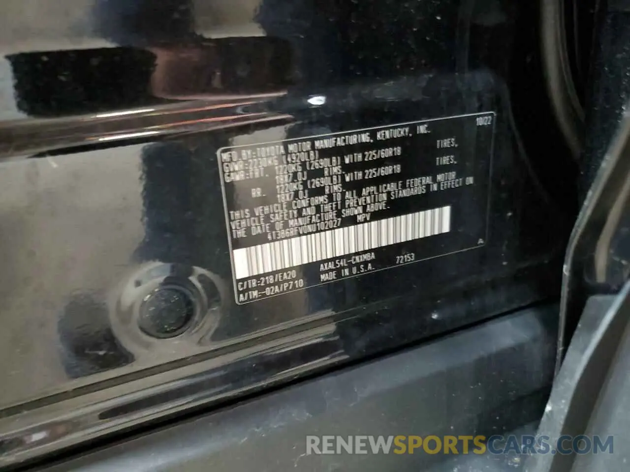 13 Фотография поврежденного автомобиля 4T3B6RFV0NU102027 TOYOTA RAV4 2022