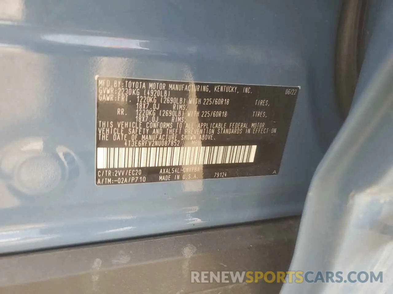 14 Фотография поврежденного автомобиля 4T3E6RFV2NU087852 TOYOTA RAV4 2022