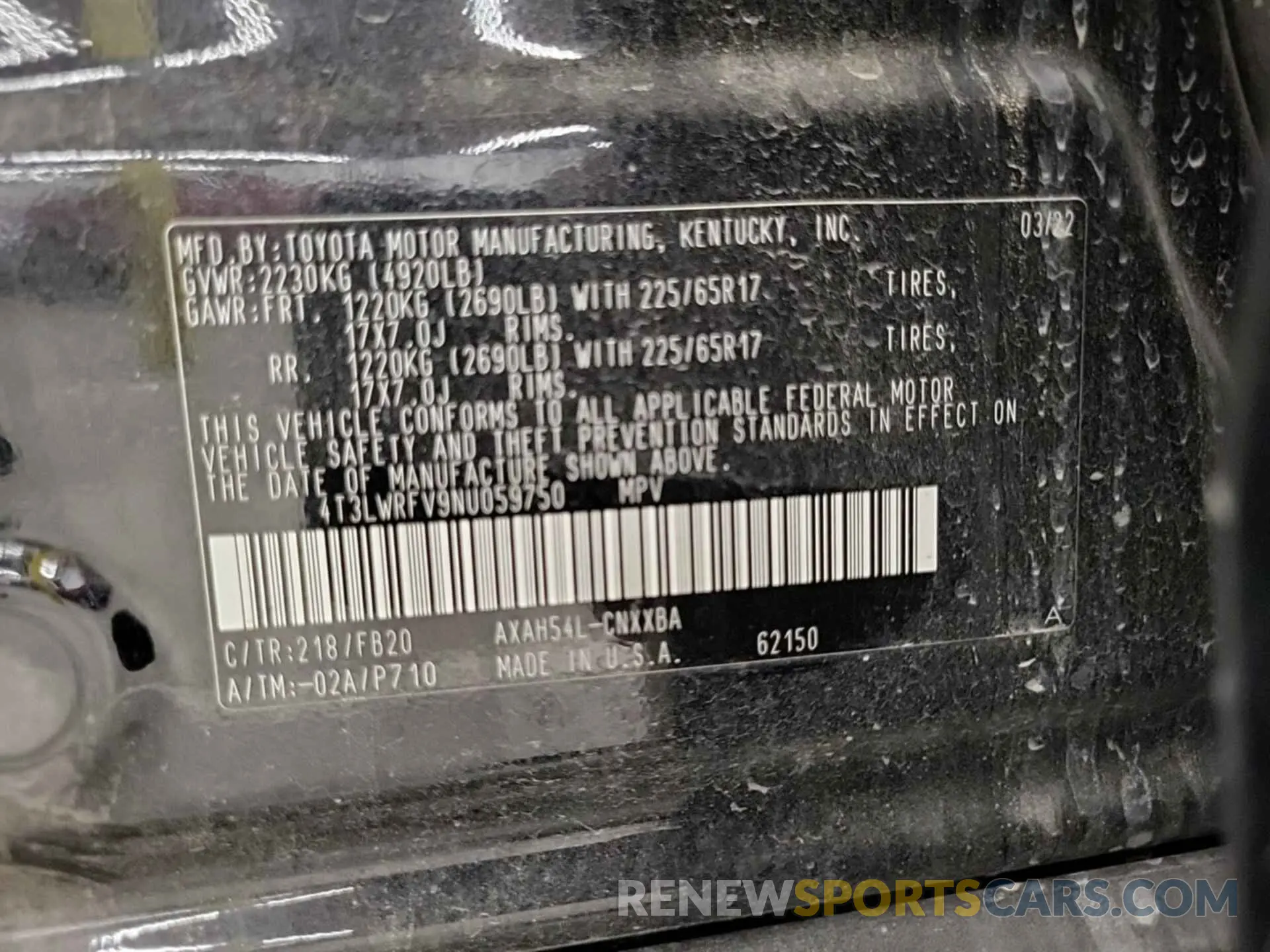 2 Фотография поврежденного автомобиля 4T3LWRFV9NU059750 TOYOTA RAV4 2022