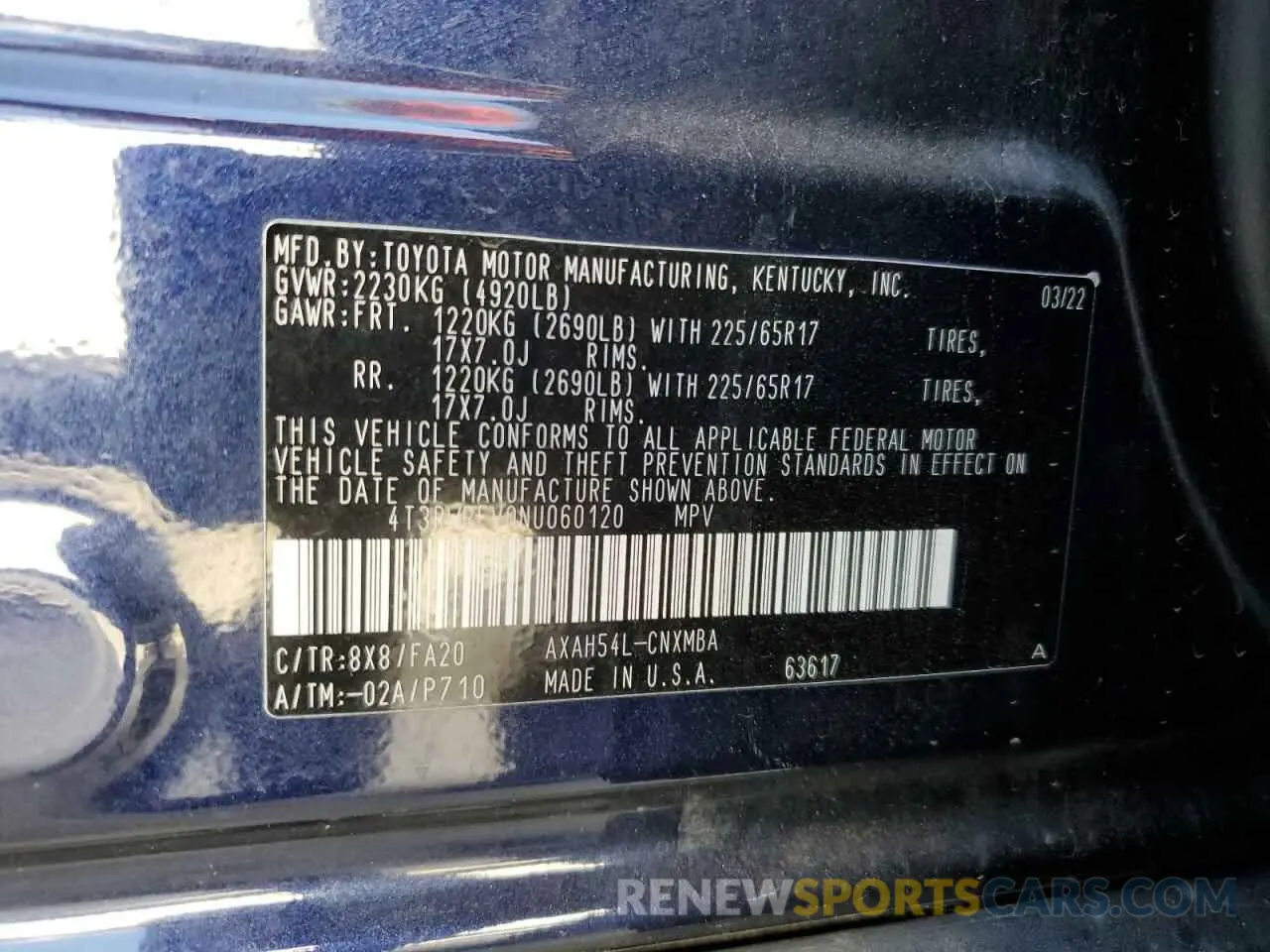 14 Photograph of a damaged car 4T3RWRFV0NU060120 TOYOTA RAV4 2022