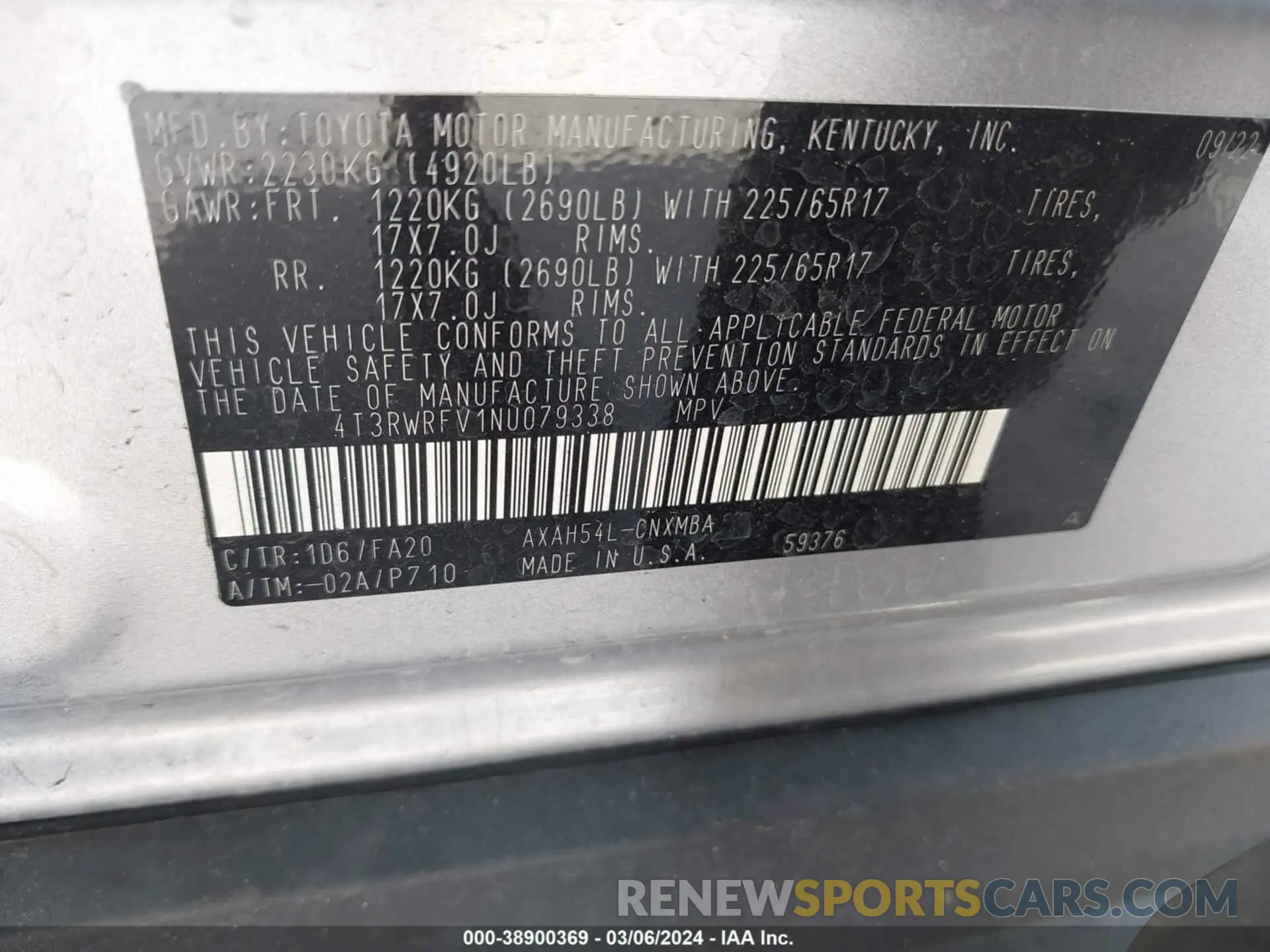 9 Фотография поврежденного автомобиля 4T3RWRFV1NU079338 TOYOTA RAV4 2022