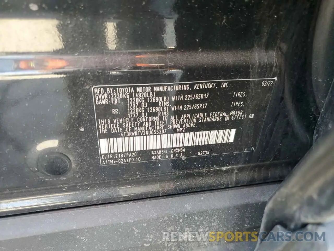 13 Photograph of a damaged car 4T3RWRFV2NU055307 TOYOTA RAV4 2022