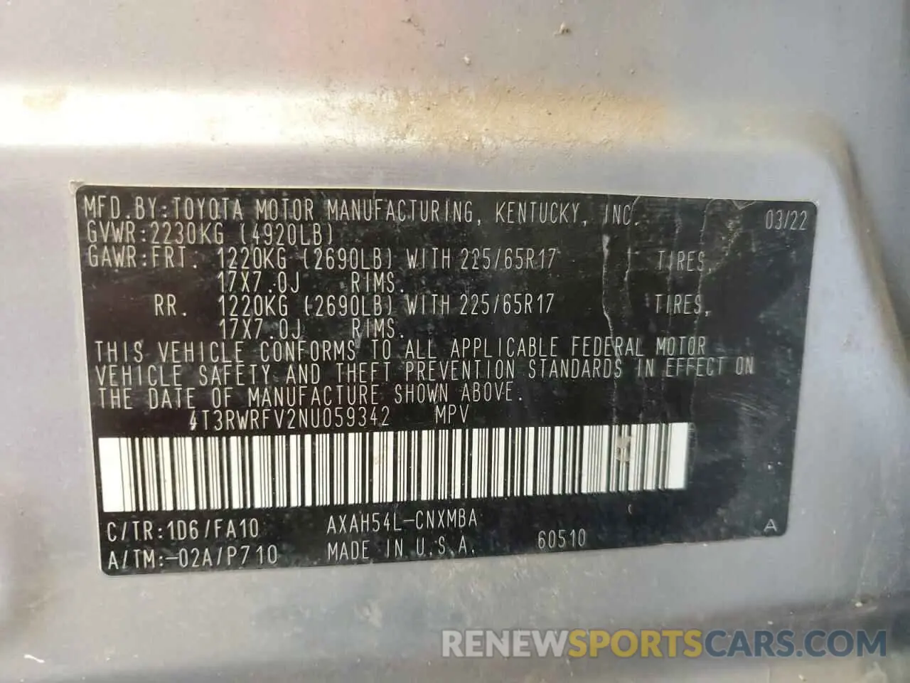 14 Фотография поврежденного автомобиля 4T3RWRFV2NU059342 TOYOTA RAV4 2022
