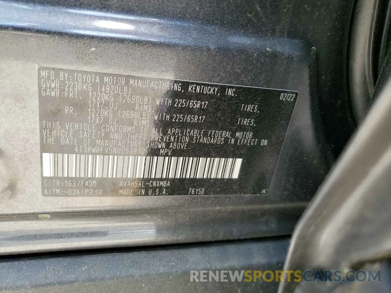 14 Photograph of a damaged car 4T3RWRFV5NU053910 TOYOTA RAV4 2022